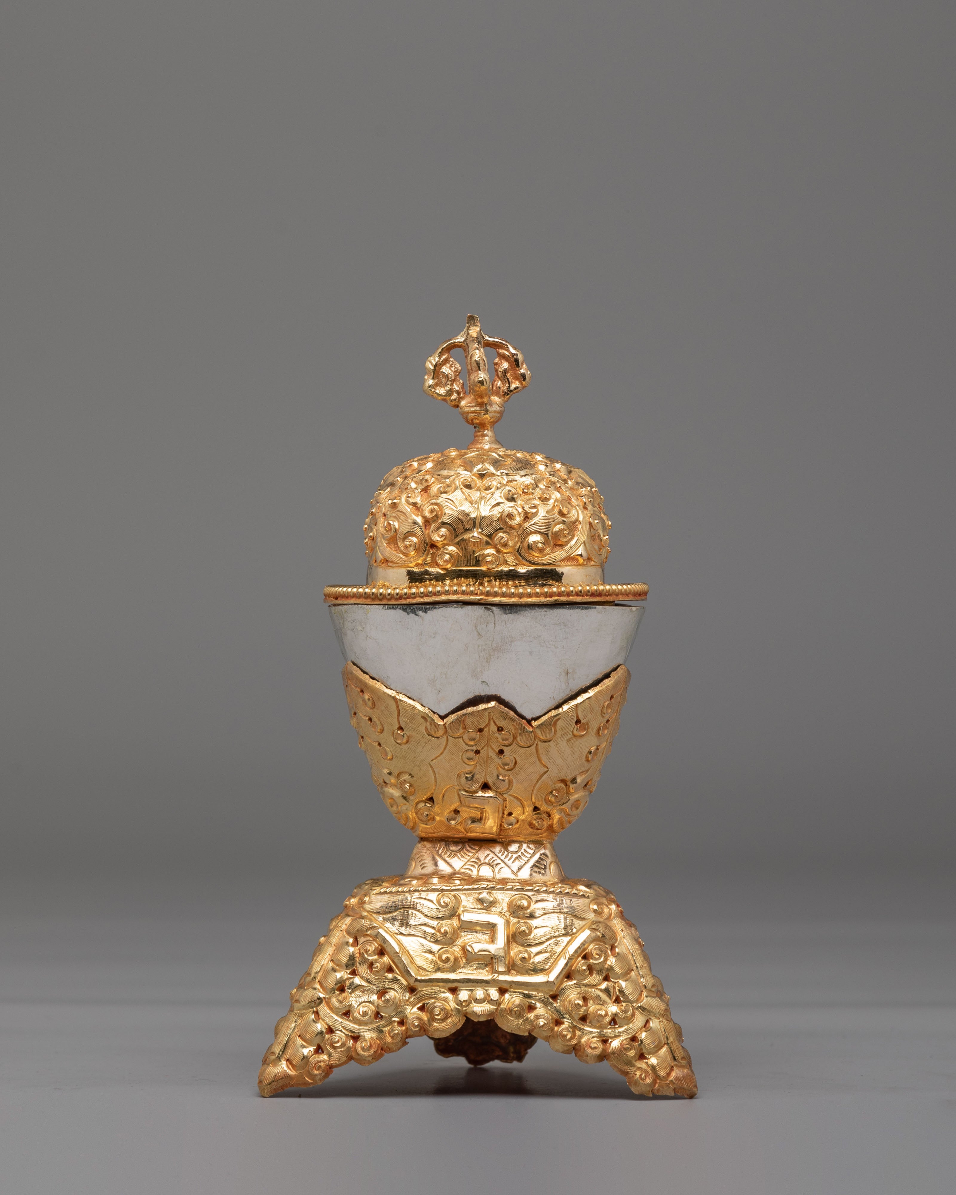 Ceremonial Ritual Kapala Set | Sacred Offering Vessels