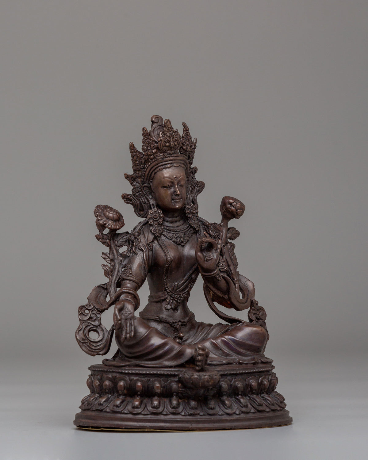 Handmade Green Tara Altar Statue | Spiritual Decor for Meditation &amp; Rituals