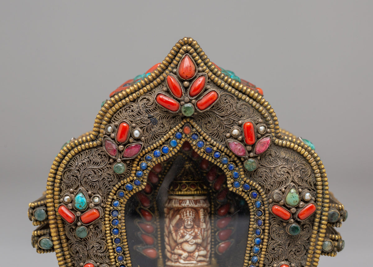 Ghau Box With Buddhist Deity | Spiritual Ghau Box for Meditation