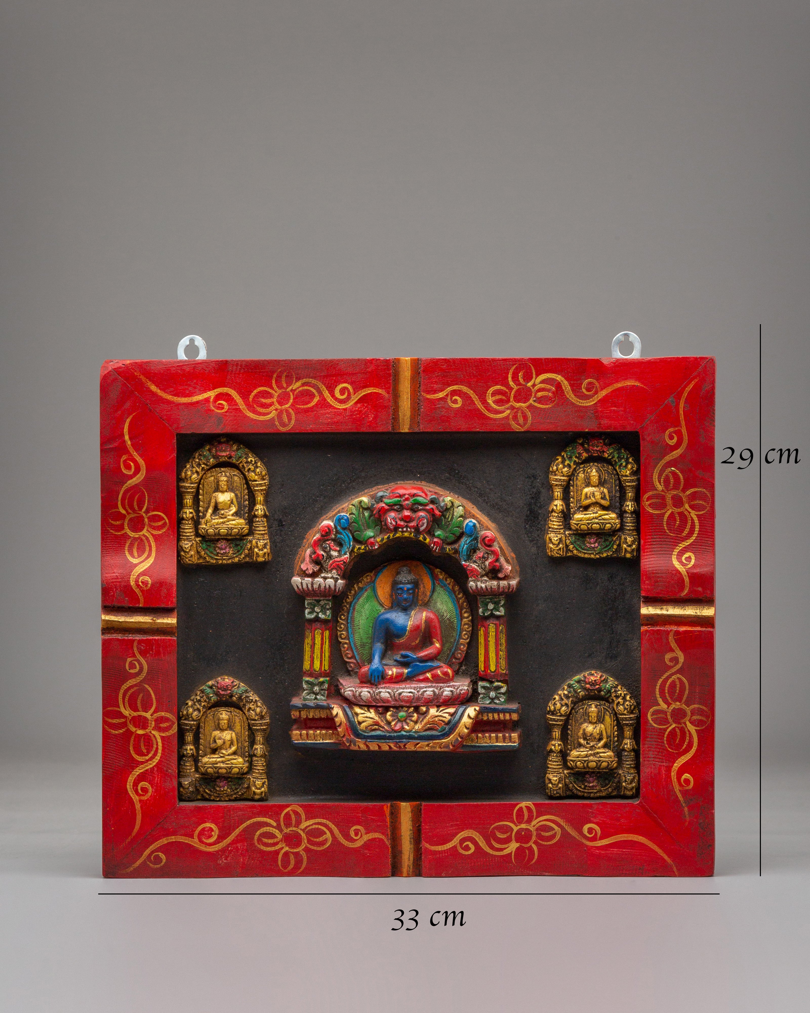Buddhist Shakyamuni Buddha Wall Decor | Handcrafted Wooden Artwork