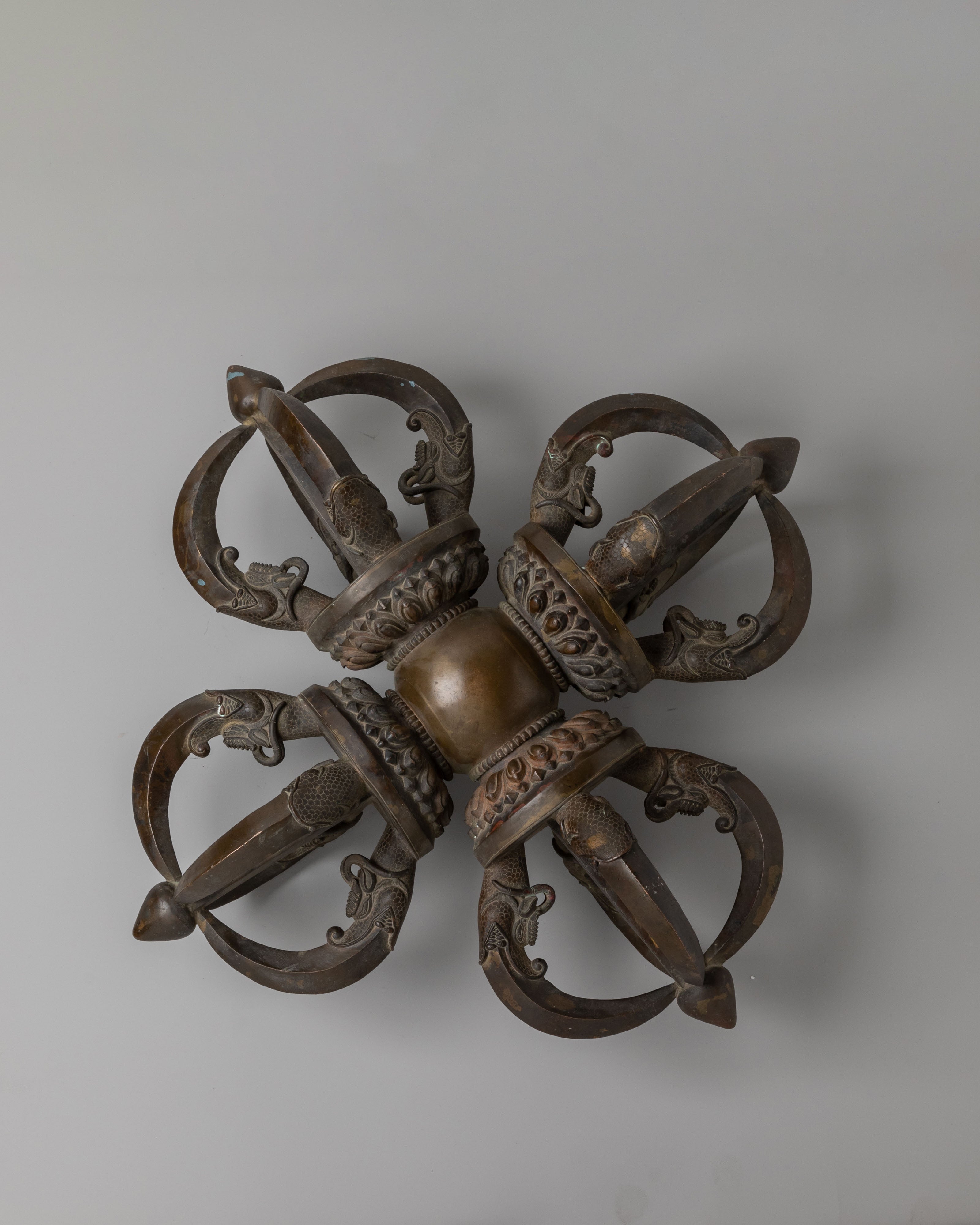 Oxidized Copper Bishwo Vajra |Symbol of Protection