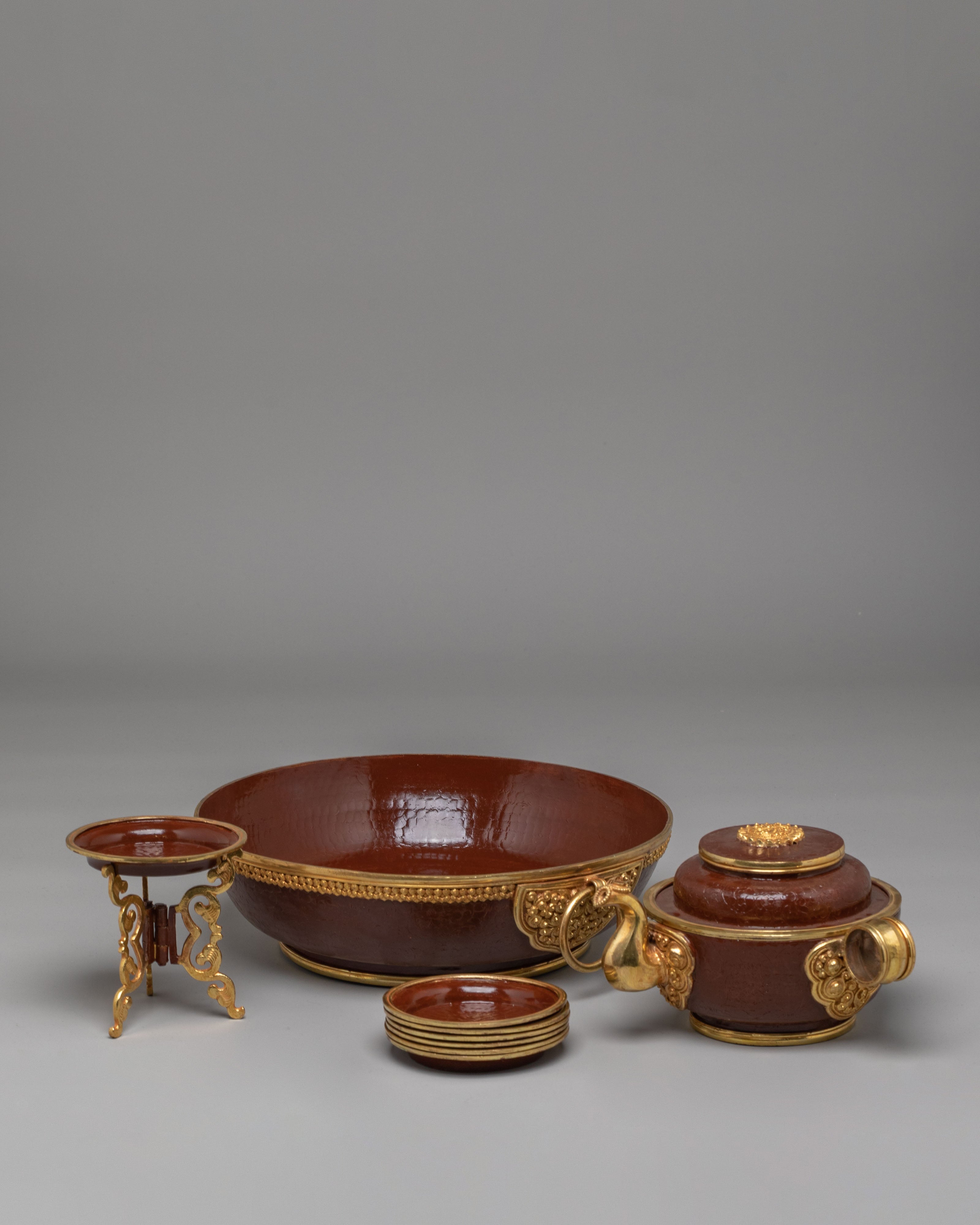 Sacred Water Offering Bowls Set | Ritual Bowls for Buddhist Ceremonies