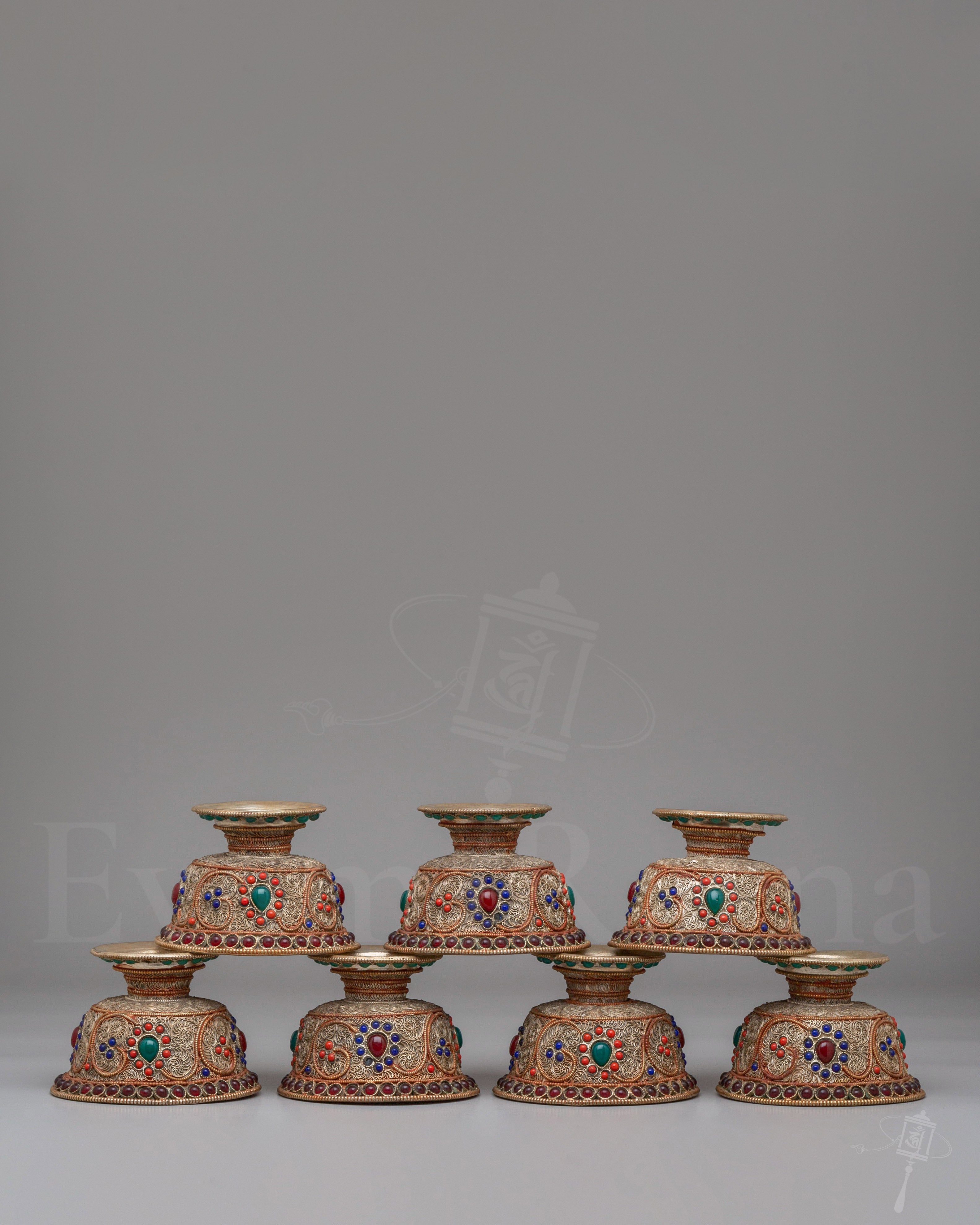 Handmade Filigree Offering Bowl Set 