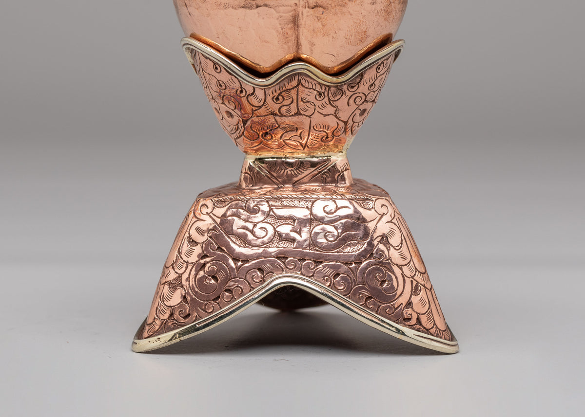 Spiritual Kapala Skull Cup | Tibetan Ritual Offering Bowl