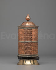 Traditional Altar Mantra Prayer Wheel