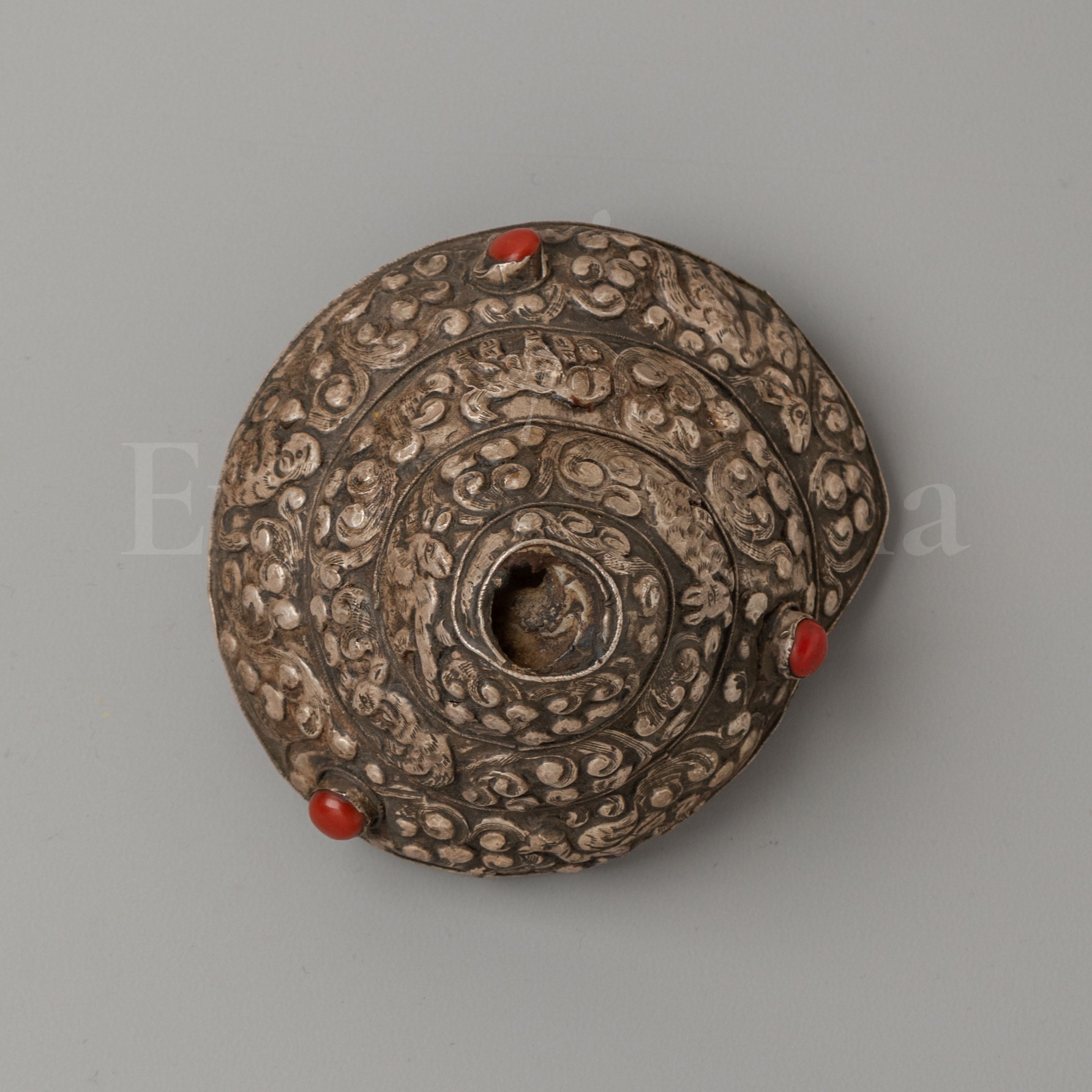 Himalayan Dharma Conch Shell | Silver Covered Buddhist Ritual Instrument