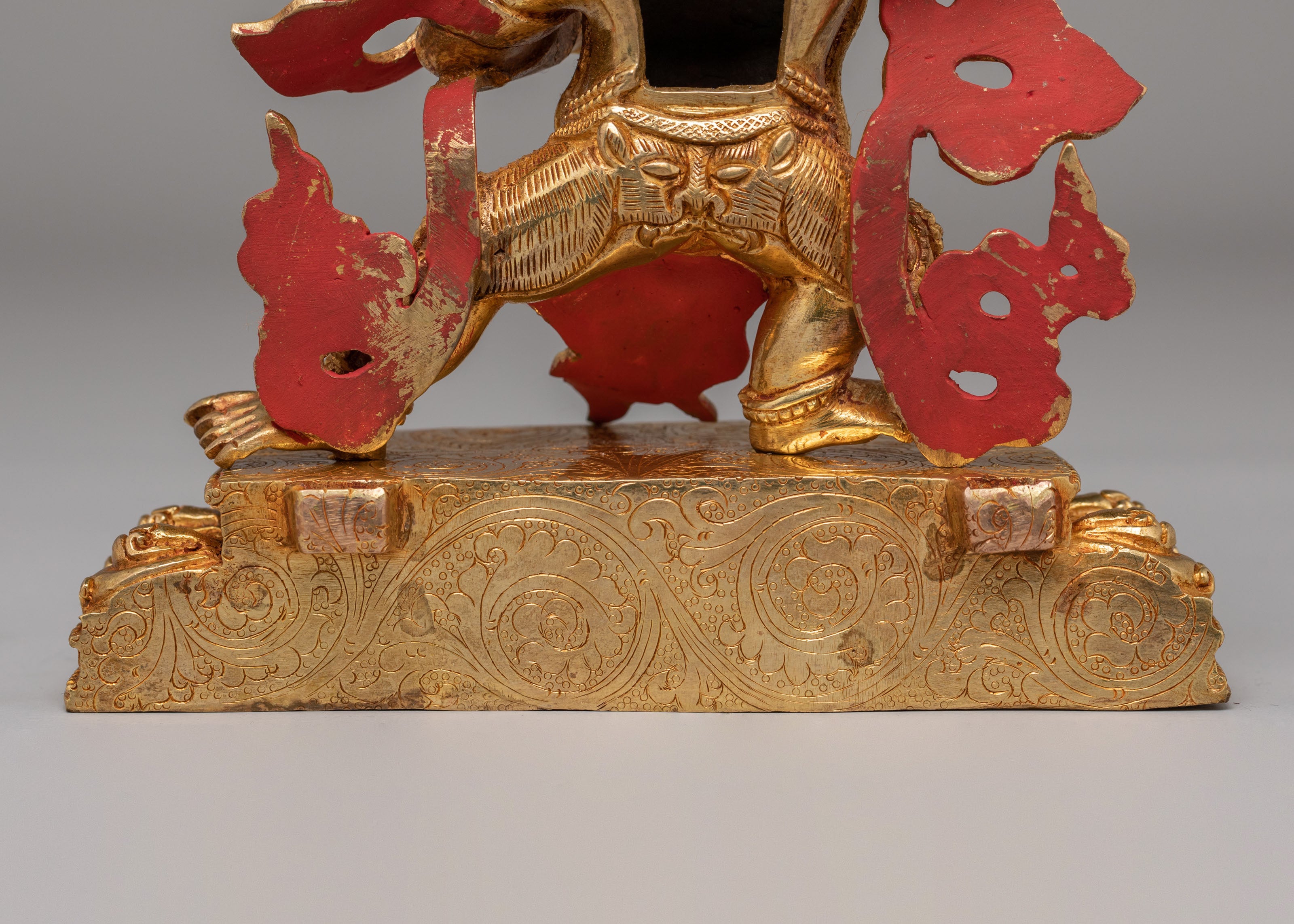 Traditional Vajrapani Sacred Sculpture | 24K Gold Plated Copper Buddhist Statue