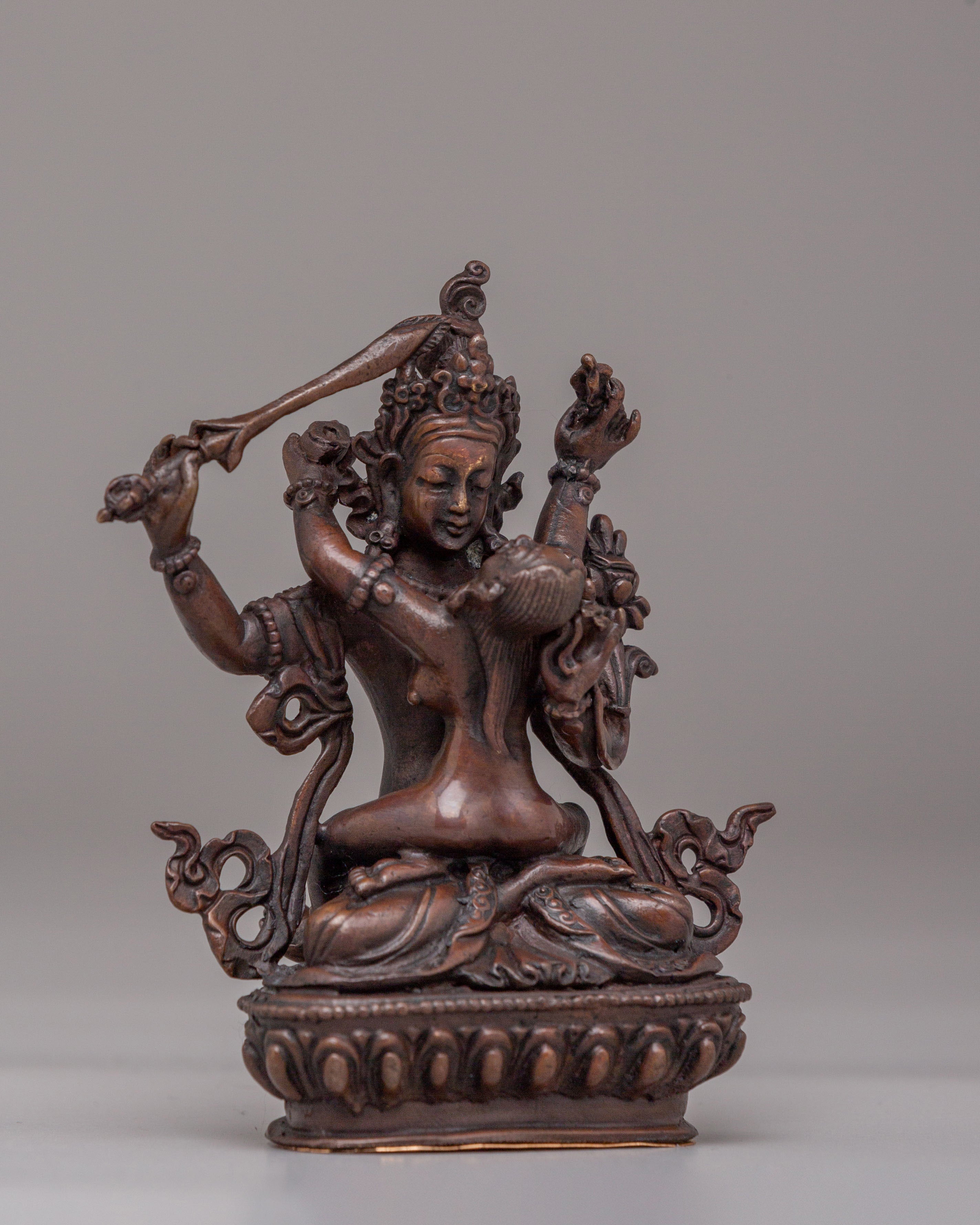 Manjushri With Consort Sculpture | Symbol of Wisdom