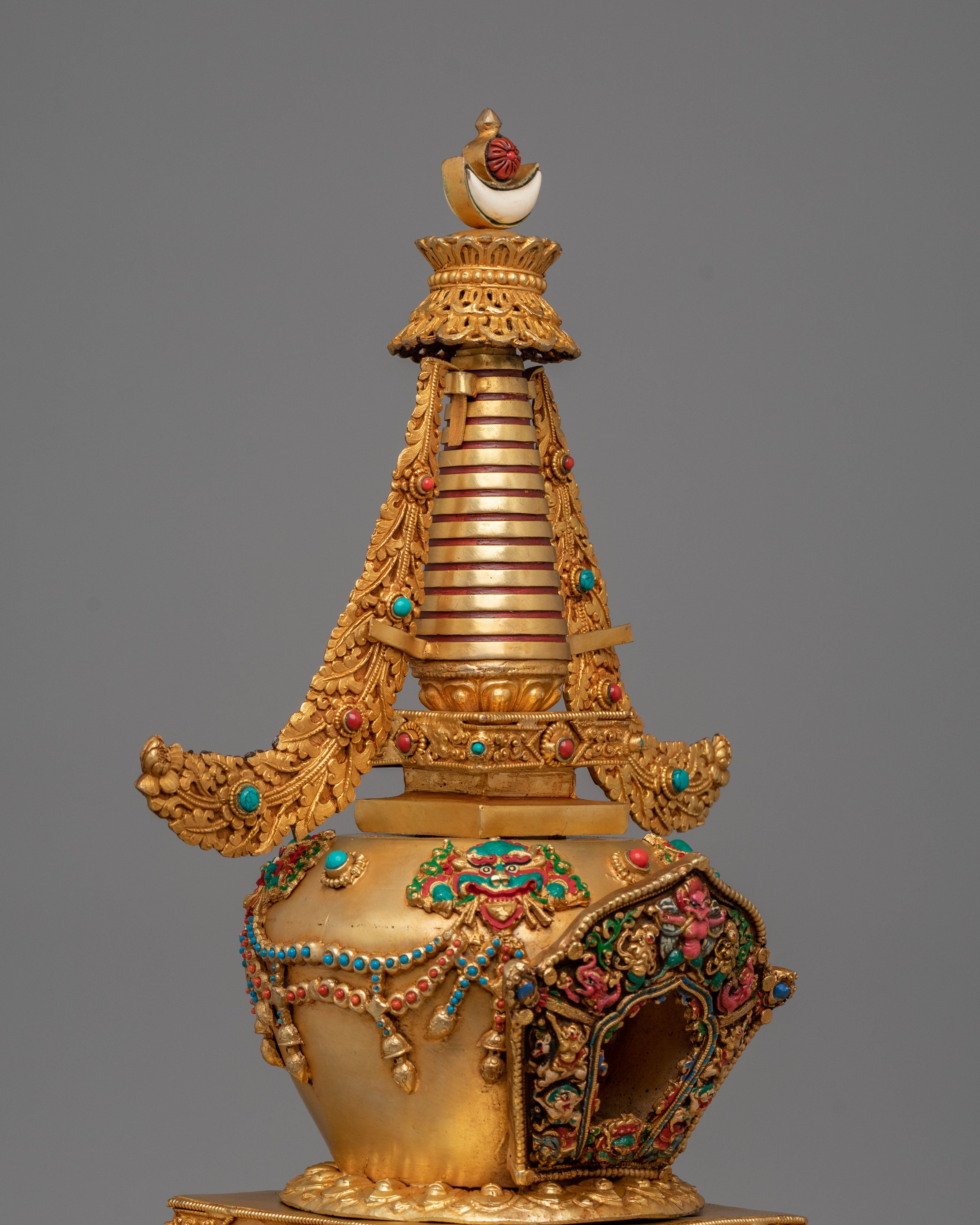 Handcrafted Traditional Tibetan Stupa | Himalayan Spiritual Decor