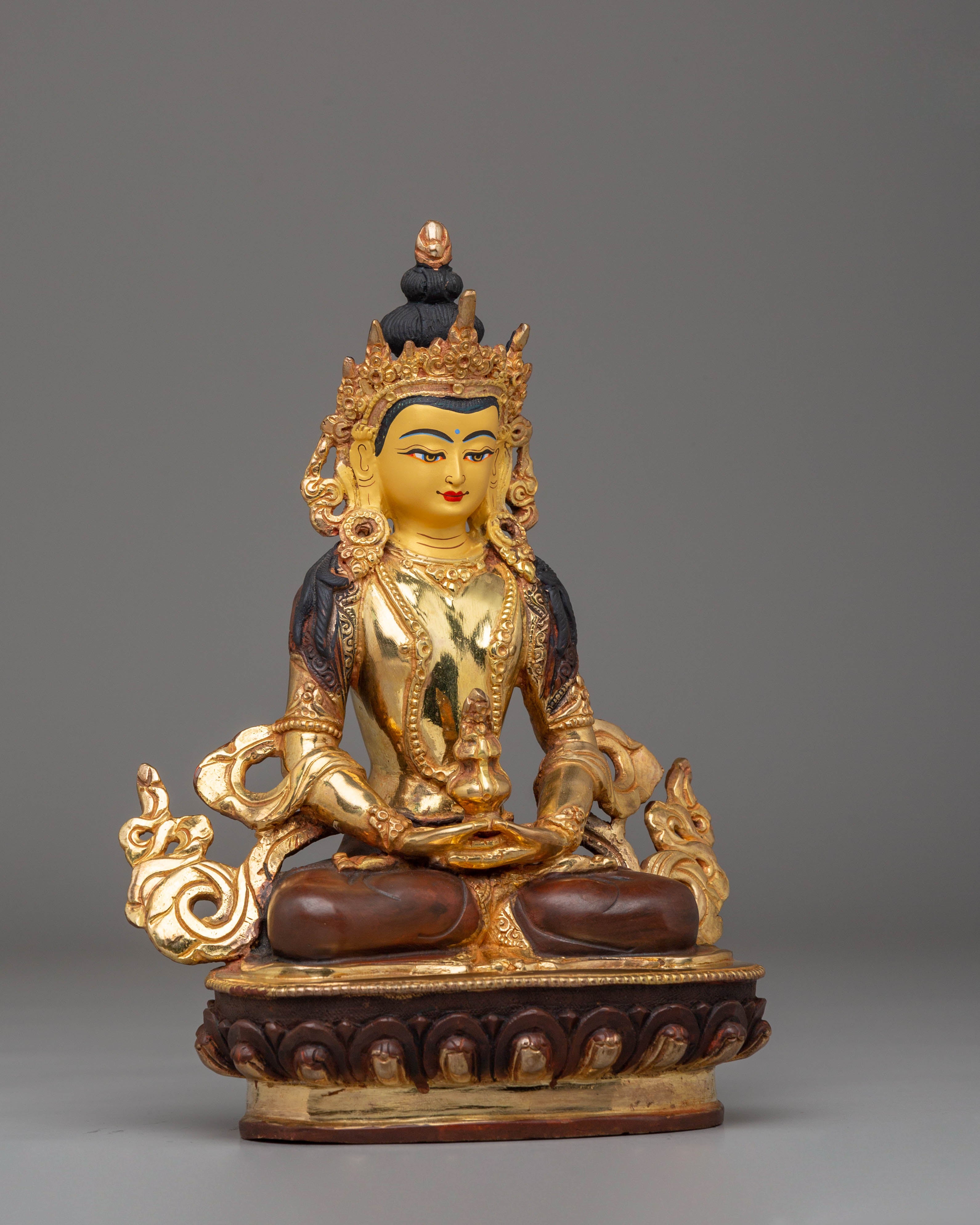 Handmade Golden Statue of Amitayus | Symbol of Longevity and Spiritual Blessings
