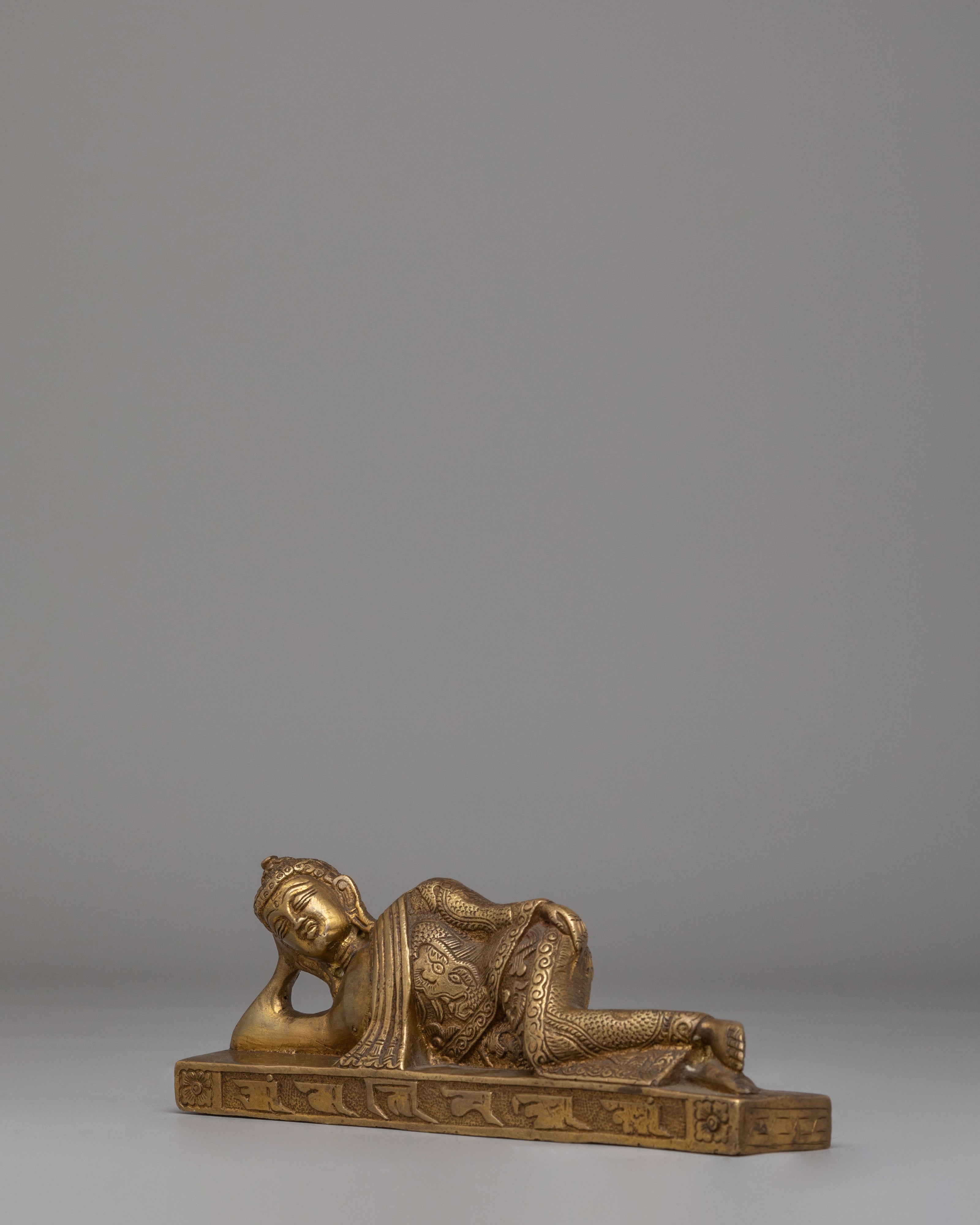 Tibetan Reclining Buddha Statue | Sleeping Buddha Figurine