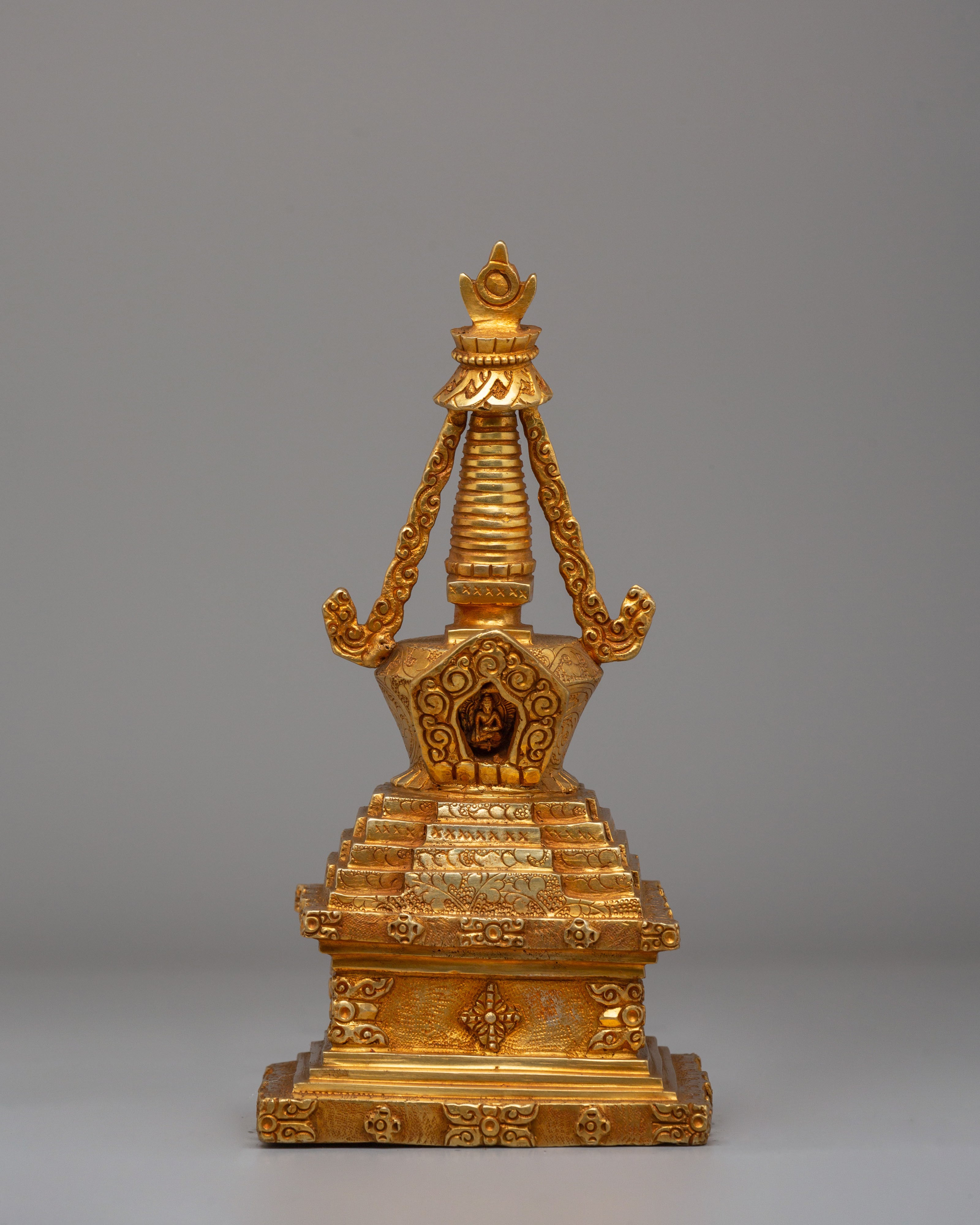 Eight Great Buddhist Stupa Set | Himalayan Chorten Set for Altar