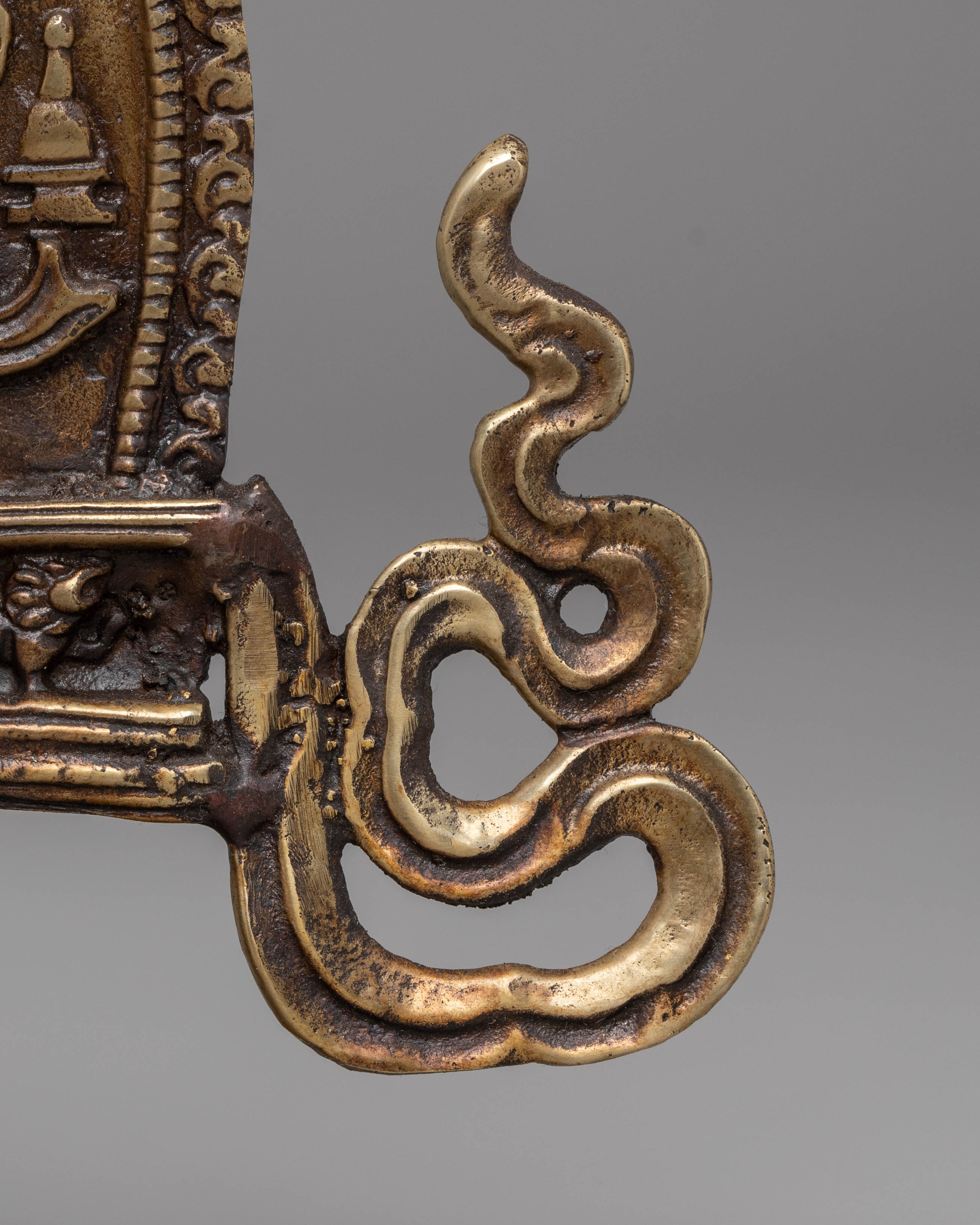 Buddhist-Inspired Deity Decorative Statue | Brass Spiritual Art