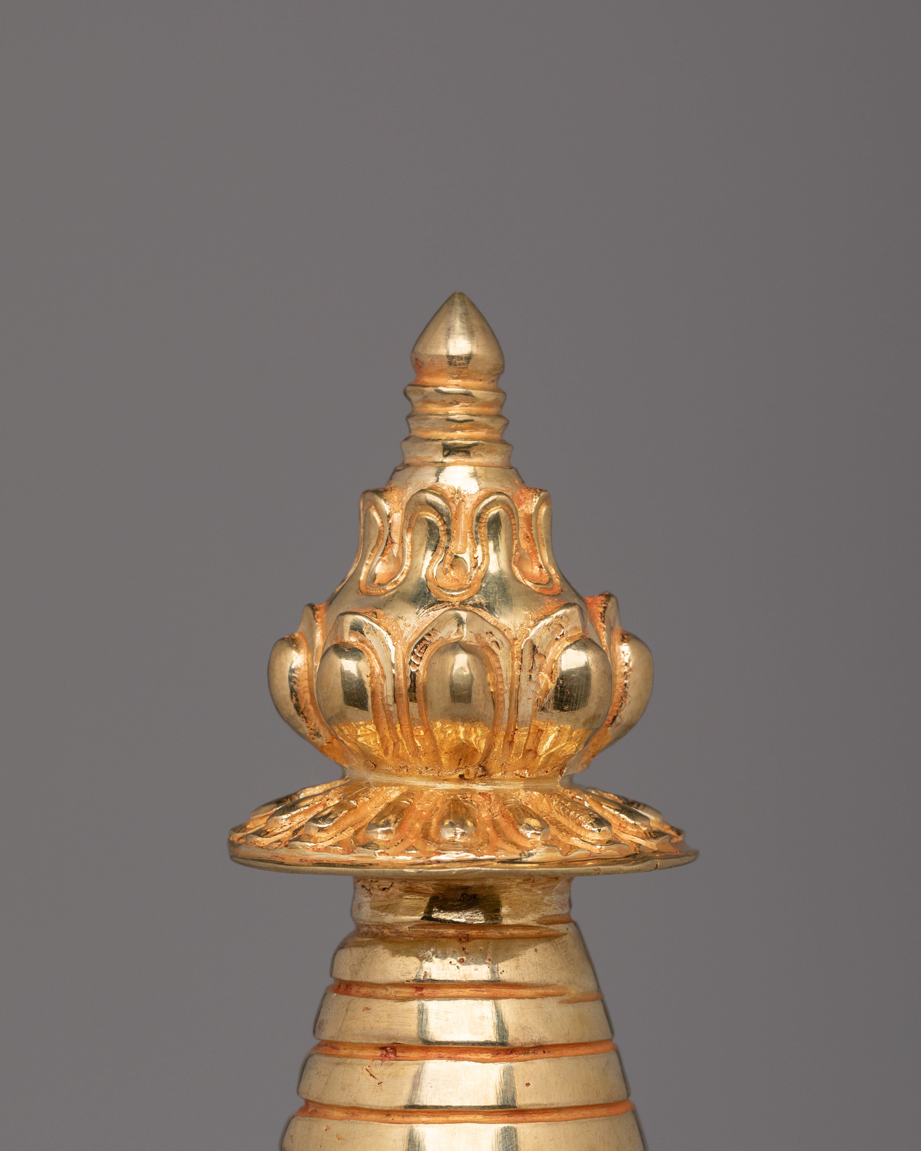 Handmade Kadampa Stupa | Buddhist Copper Stupa for Altar