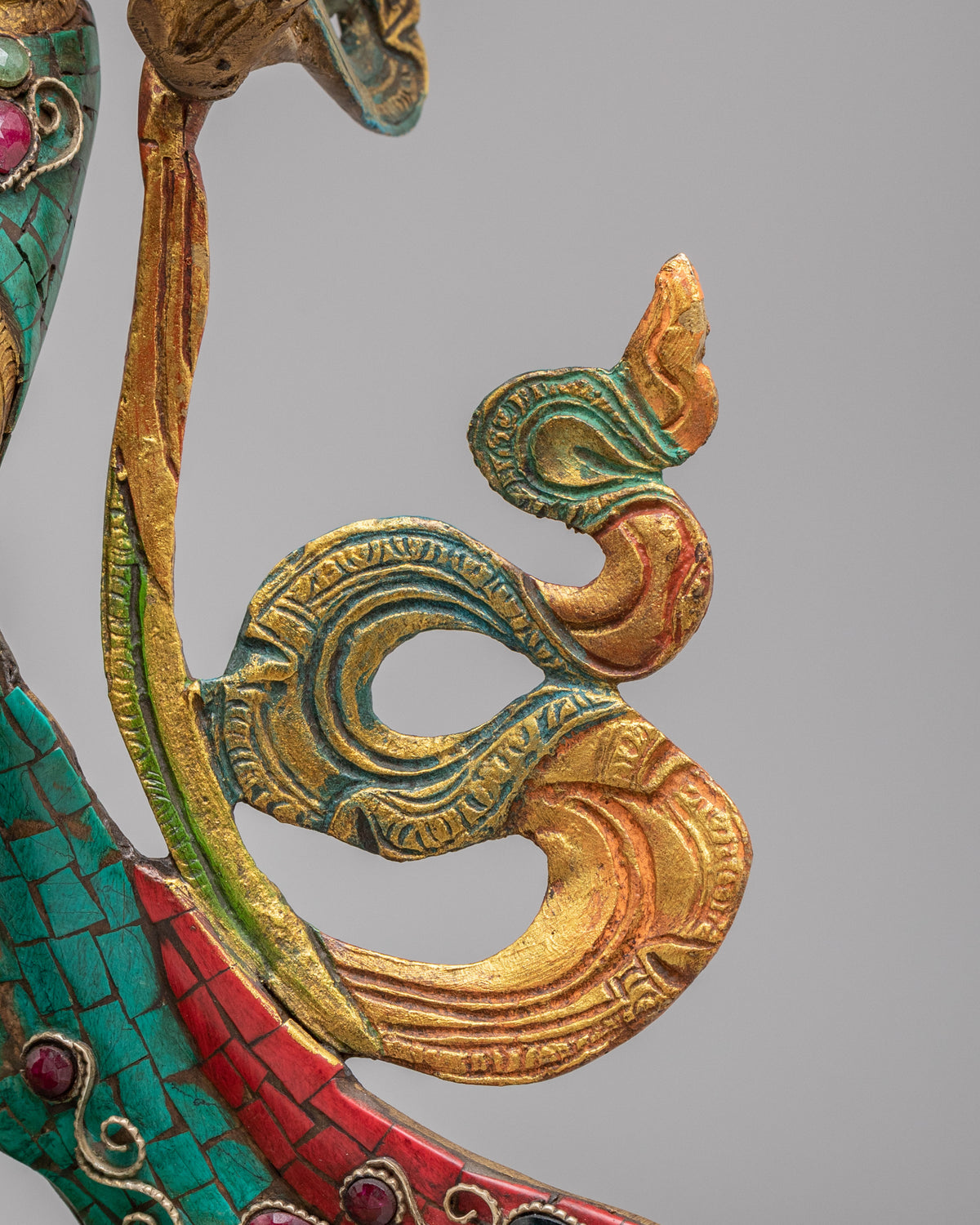 Dancing Green Tara Spiritual Sculpture | Handcrafted Tibetan Statue