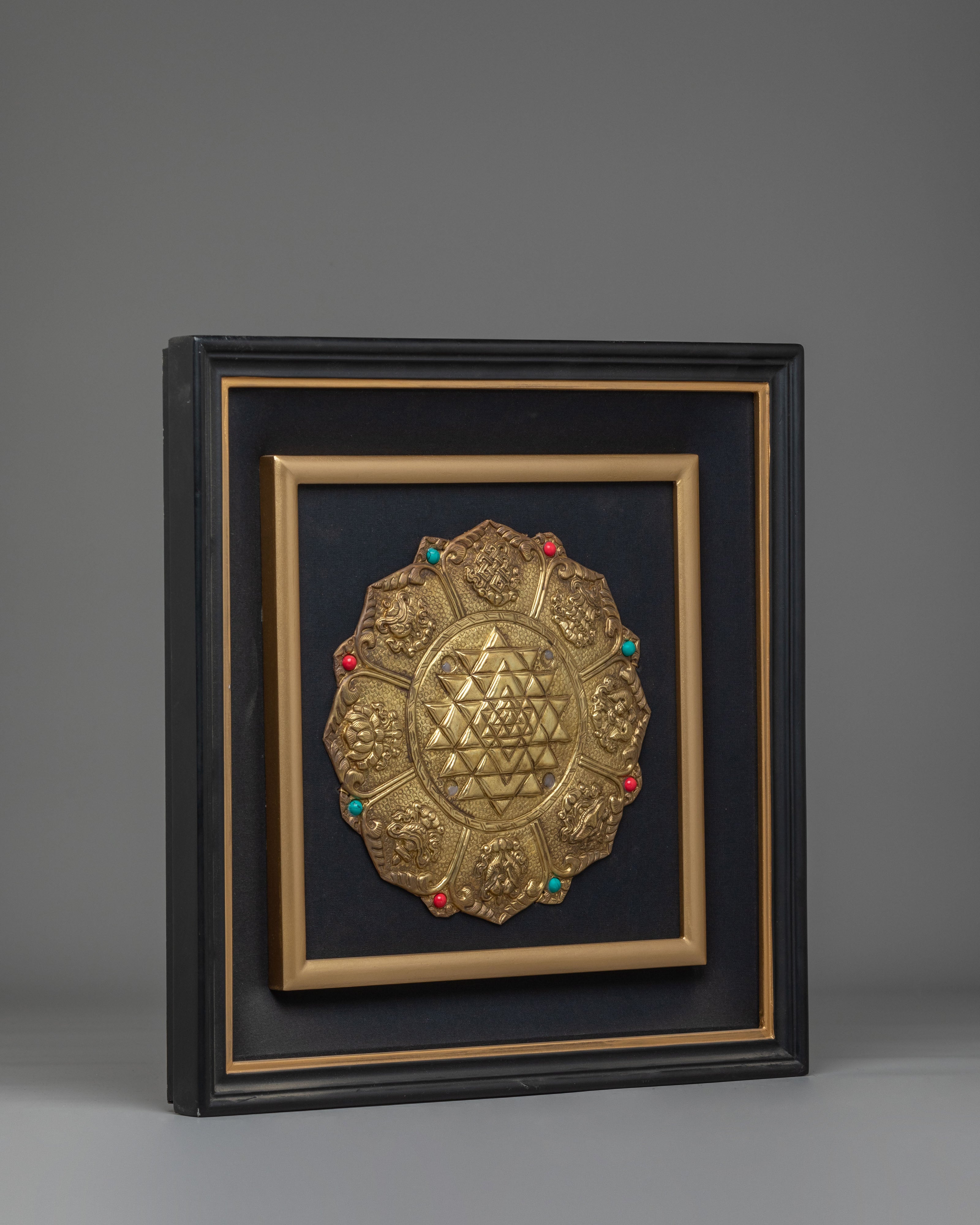 Handcrafted Sri Yantra Wall Art | Brass Sacred Yantra Decor