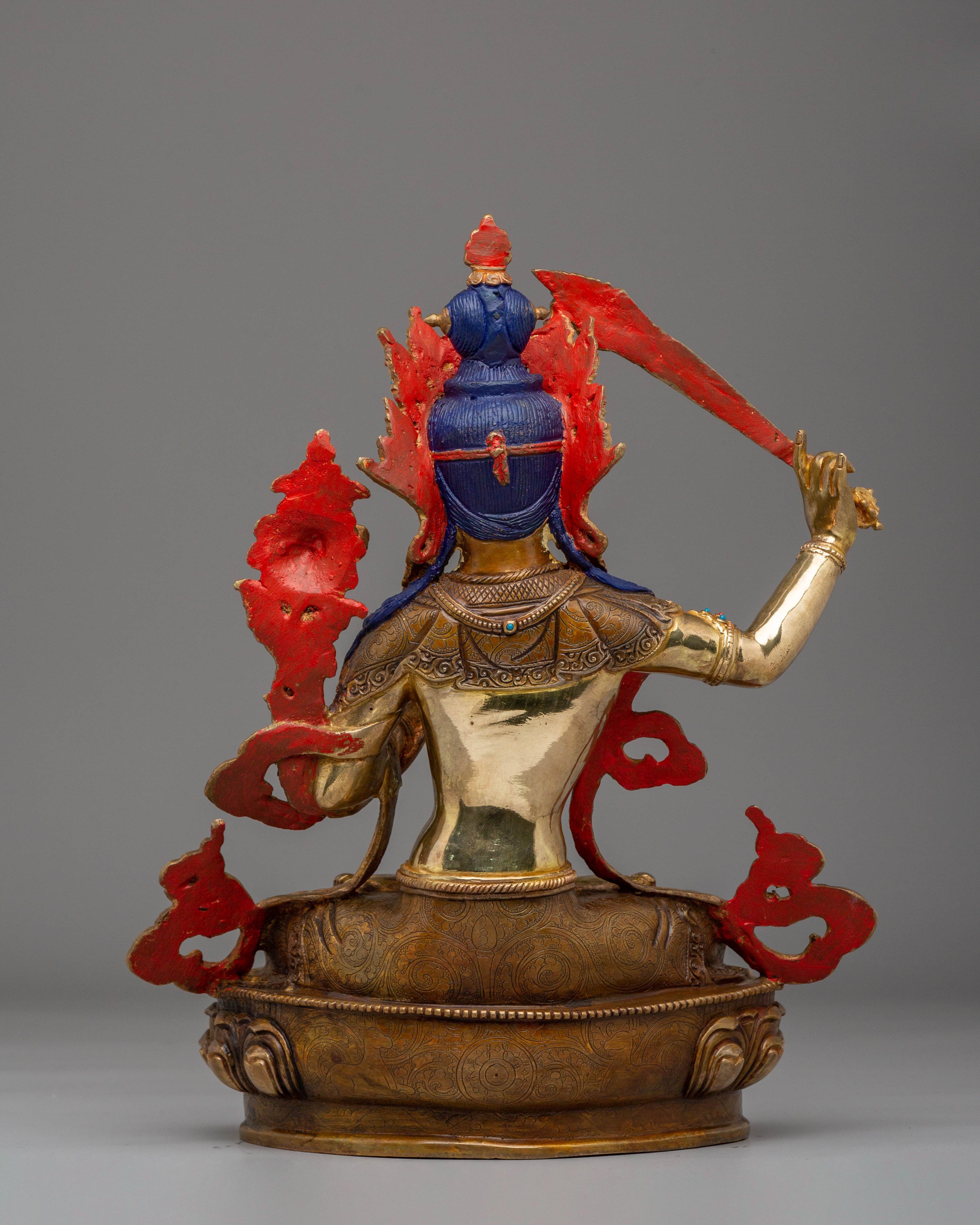 Manjushri Handmade Copper Statue | Buddhist Bodhisattva of Wisdom
