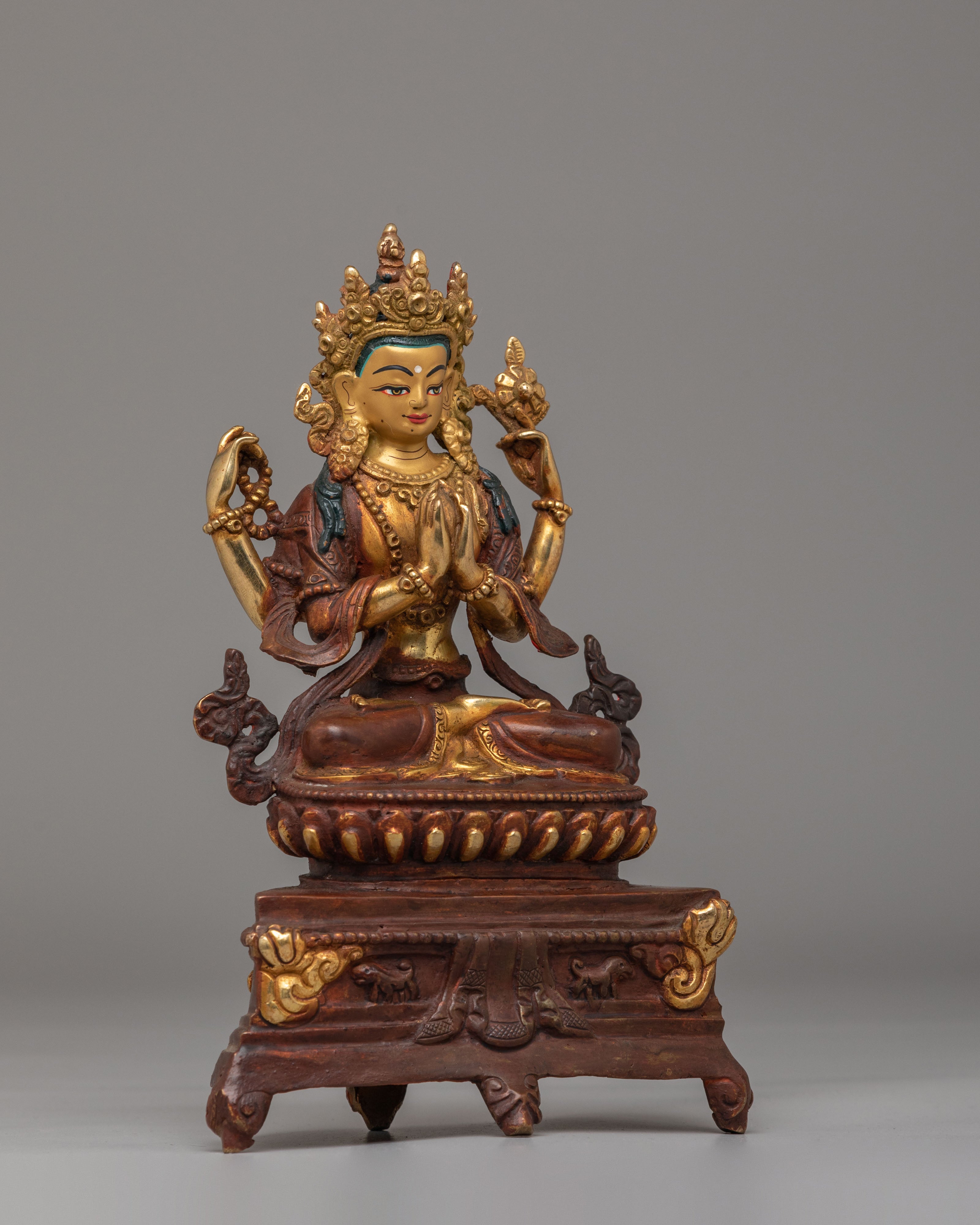 Handcrafted Chenrezig Sculpture | Compassionate Bodhisattva Statue