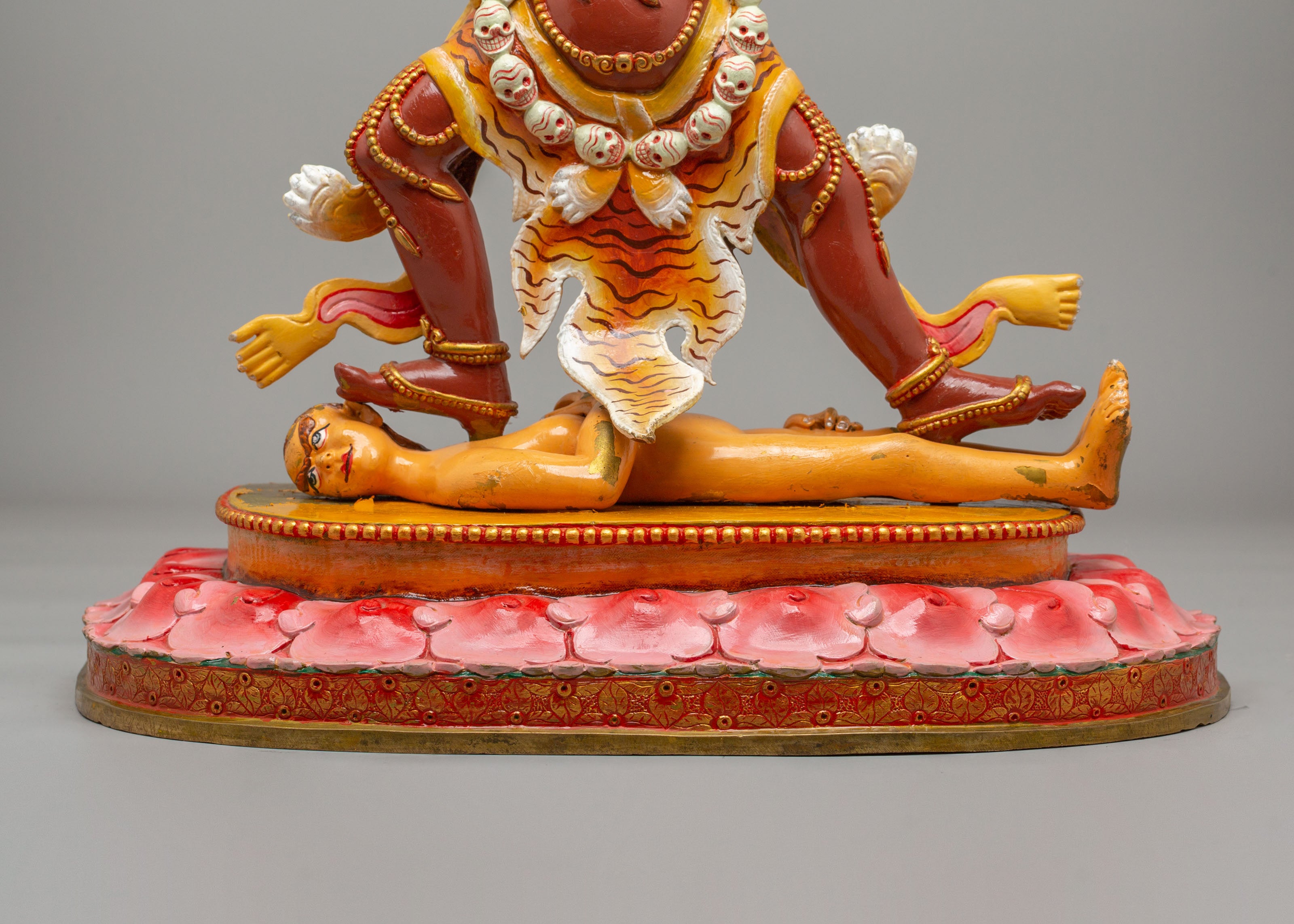 Handcrafted Ekajati Sculpture | 24K Gold Plated Wrathful Protector Statue