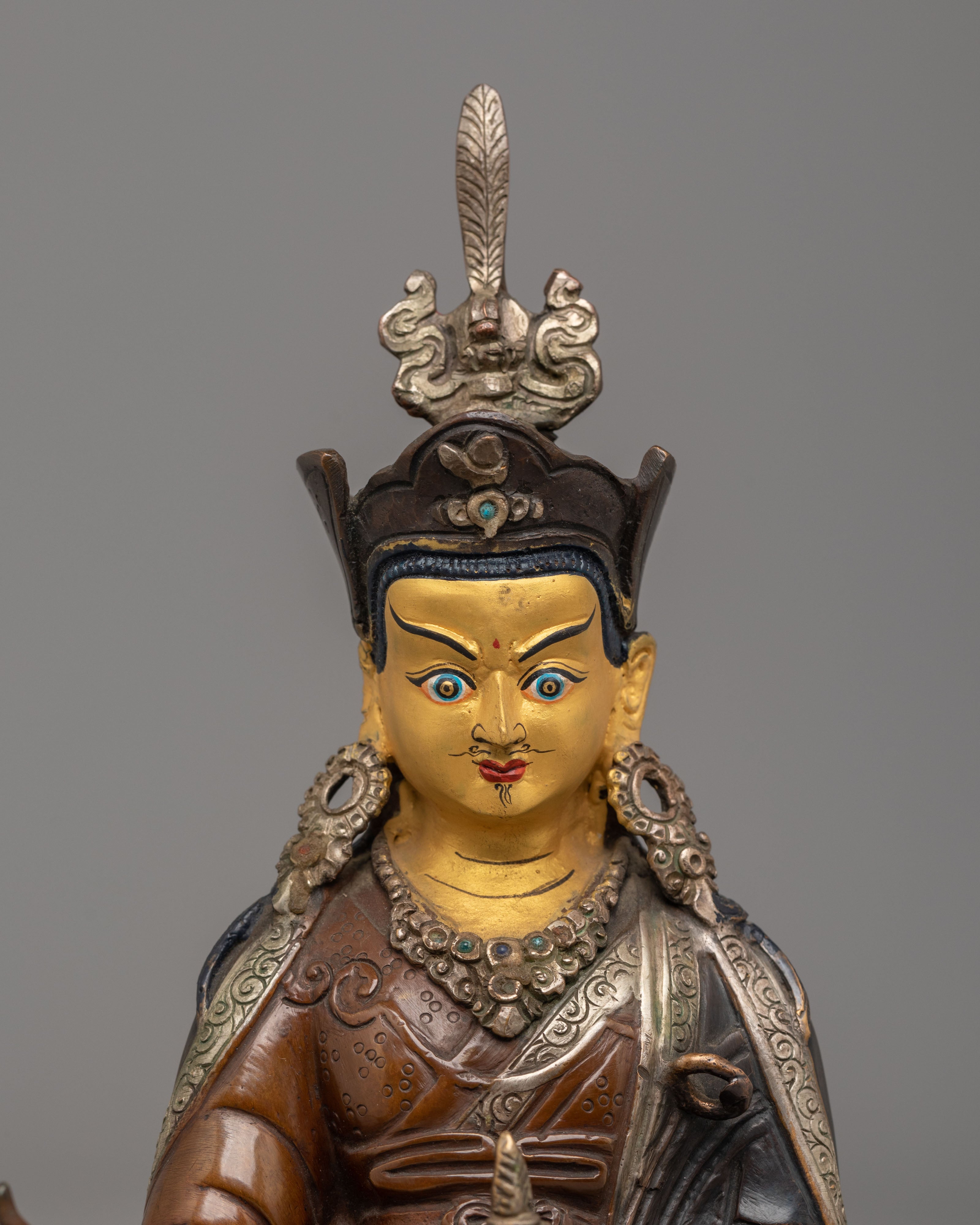 Tibetan Guru Rinpoche Padmasambhava Statue | Enlightened Master Figurine