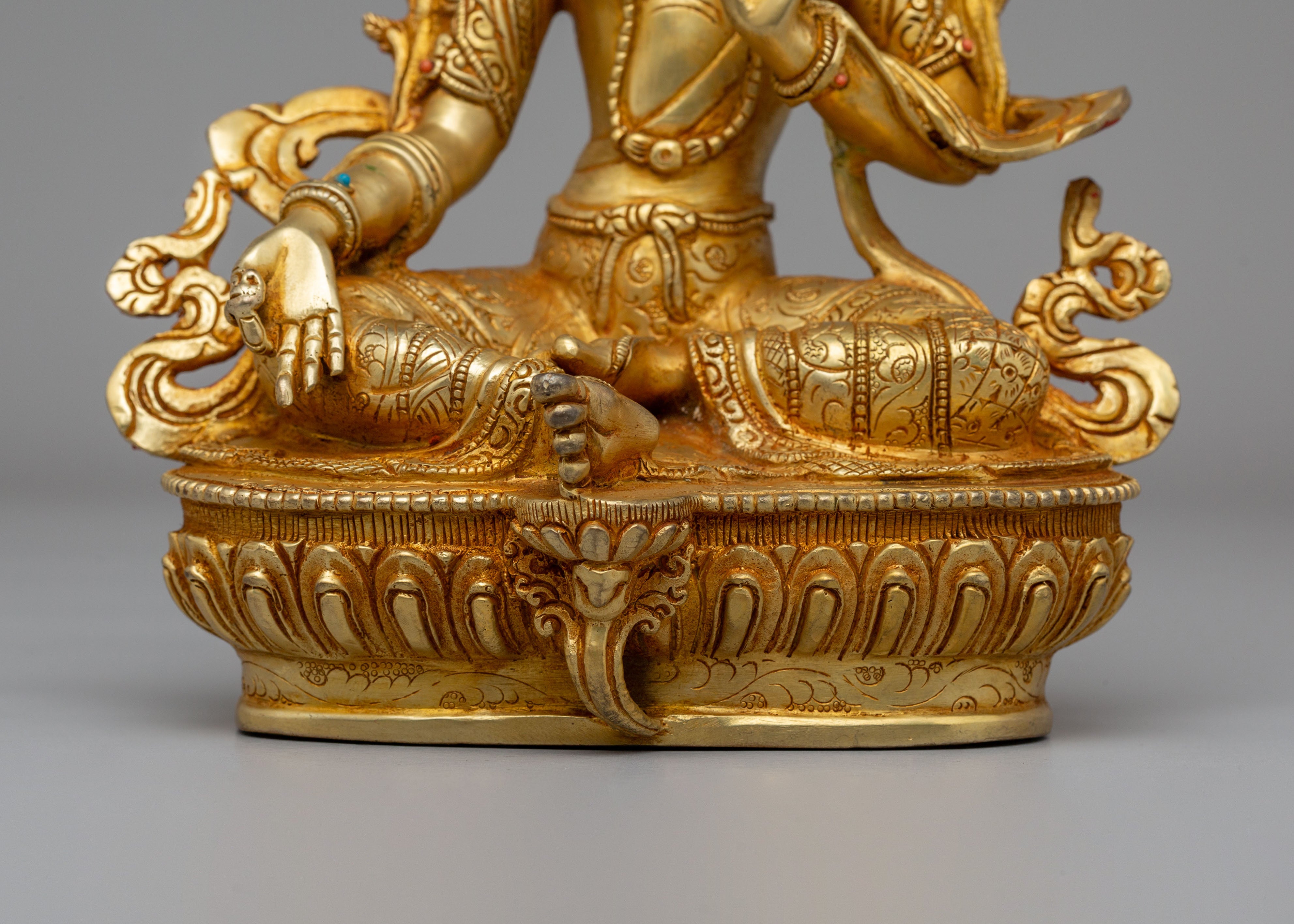Himalayan Green Tara Statue for Altar | Symbol of Compassion & Protection