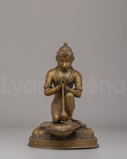 Hanuman Oil Lamp For Altar
