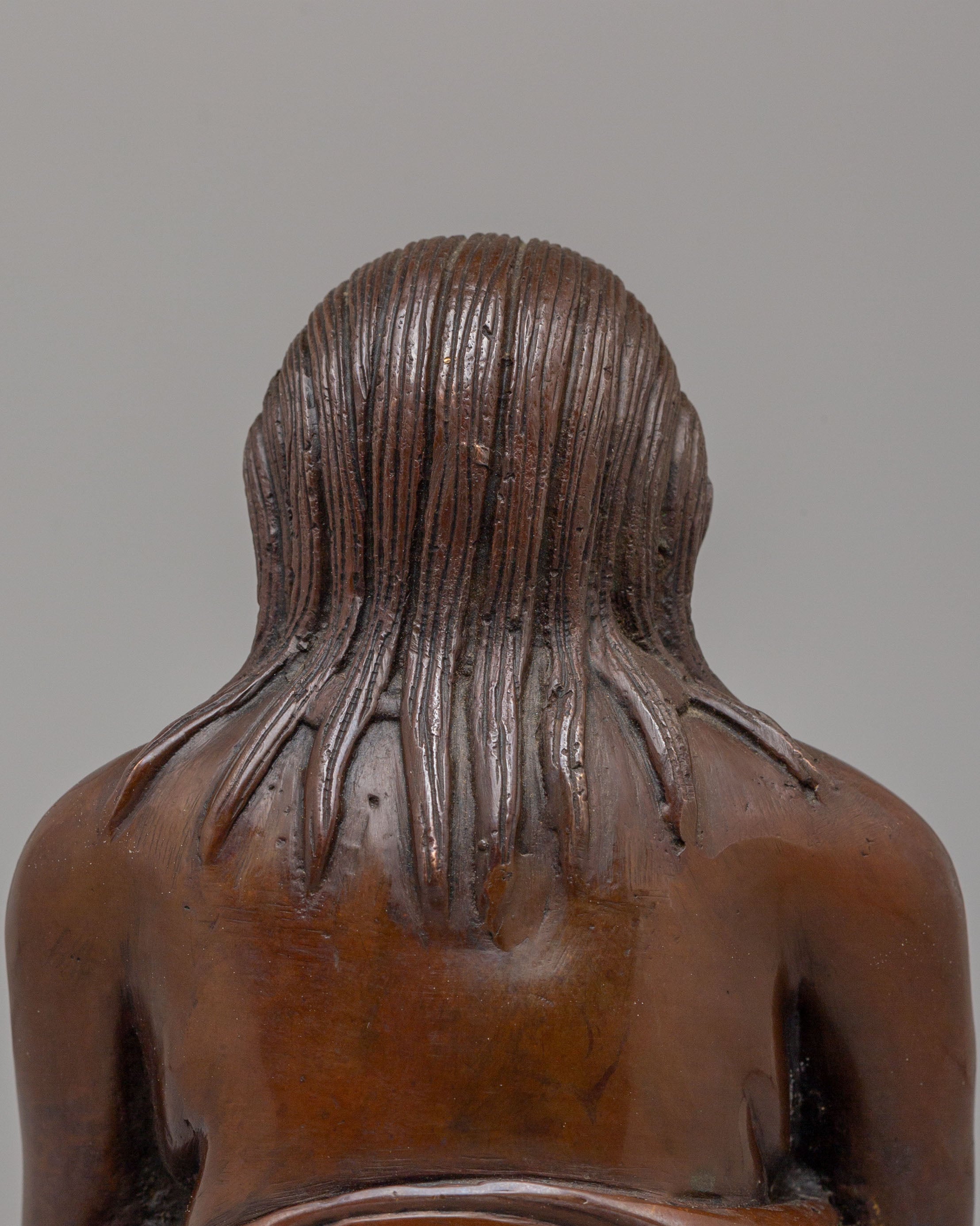 Dilgo Khyentse Rinpoche Statue | Oxidized Copper Buddhist Master
