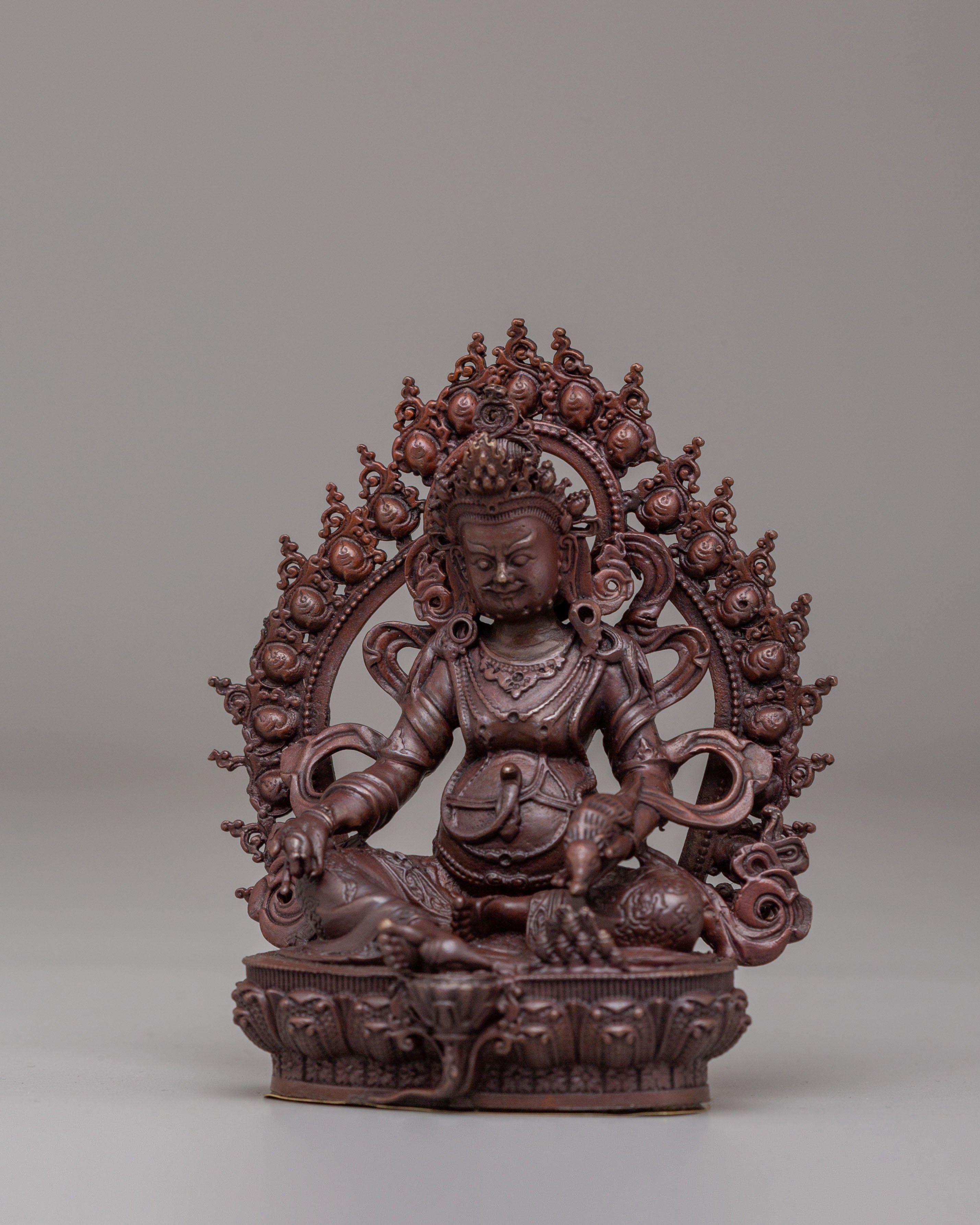Sacred Wealth Deity Dzambhala Statue | Tibetan Buddhist Decor for Prosperity & Abundance