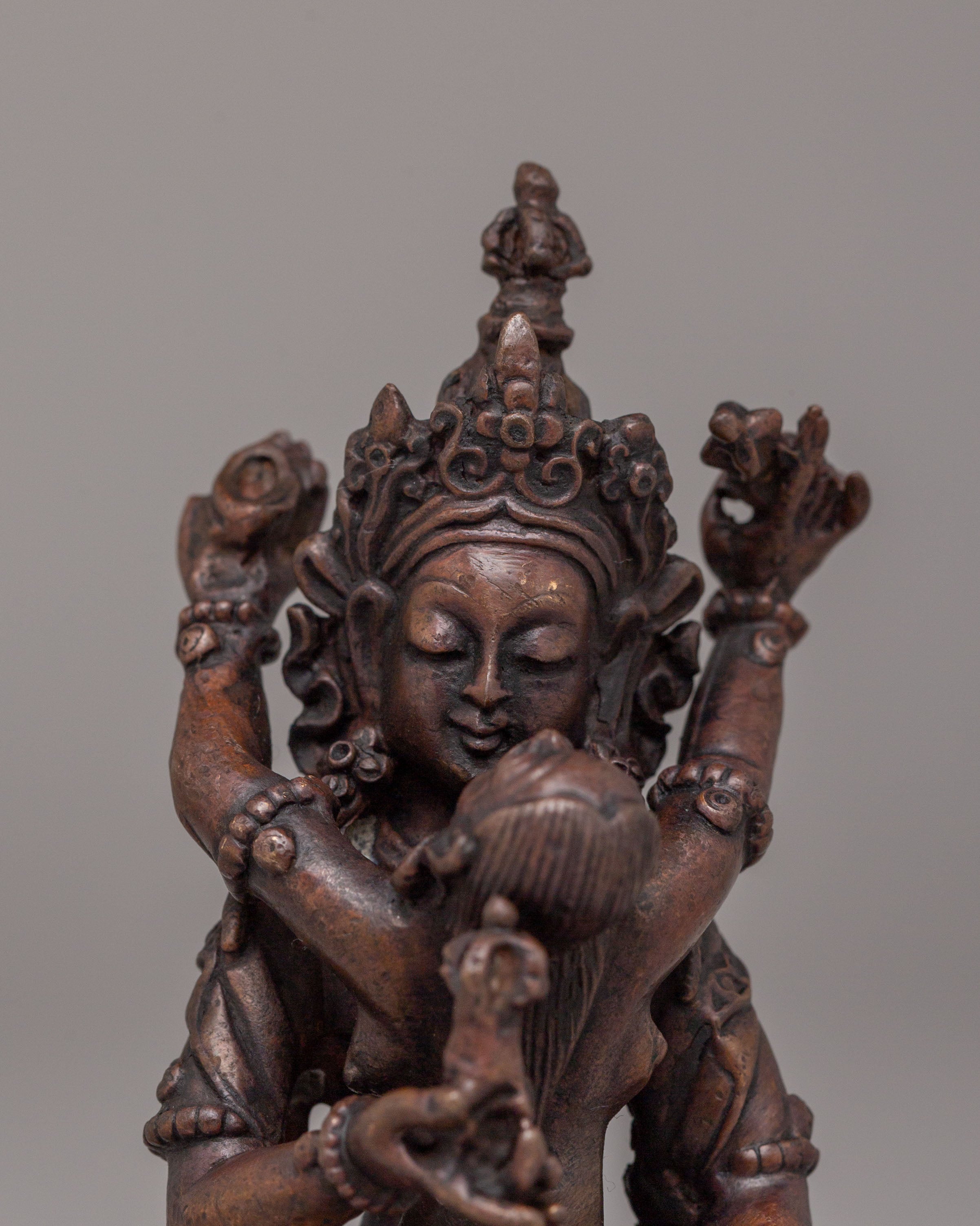 Vajrasattva With Consort Sculpture | Himalayan Buddhist Art