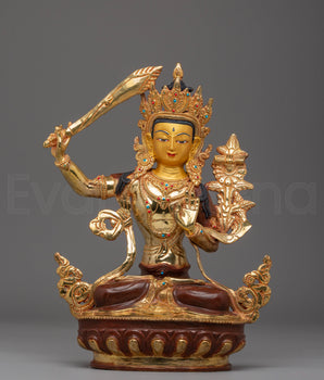 Wisdom Deity Manjushri Handmade Statue