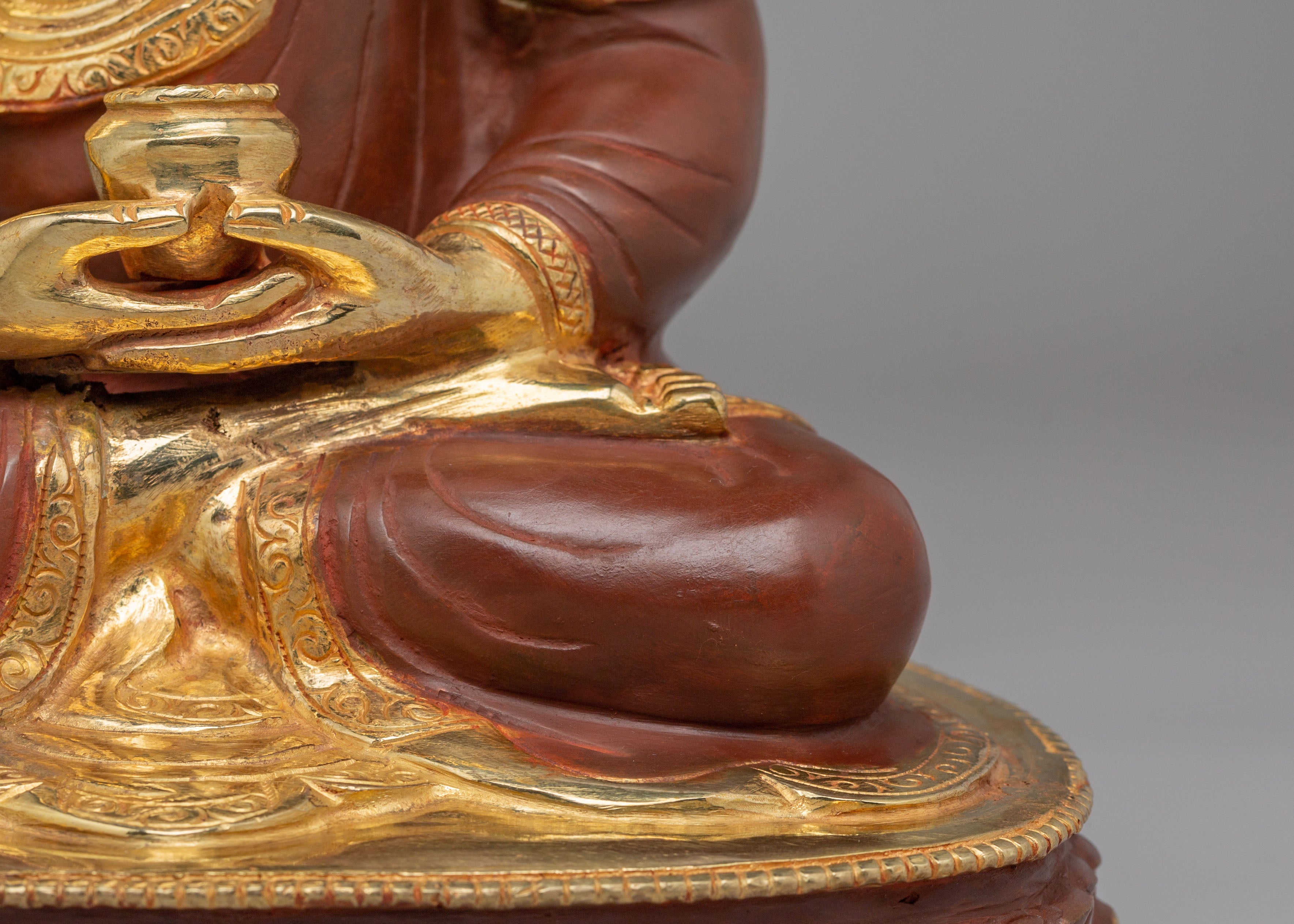Infinite Light Amitabha Buddha Statue | Gold Plated Meditation Altar Decor