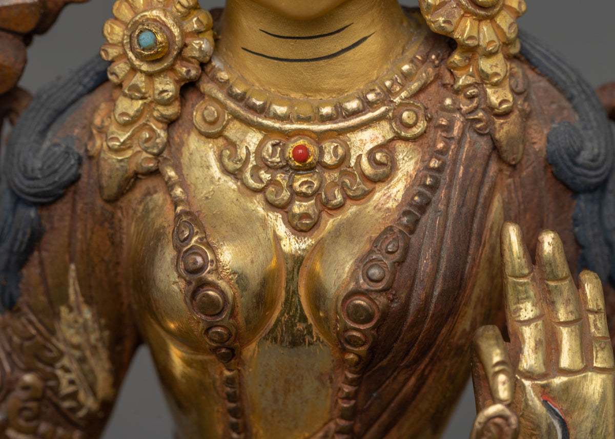 Himalayan White Tara Statue | Meditation Spiritual Art