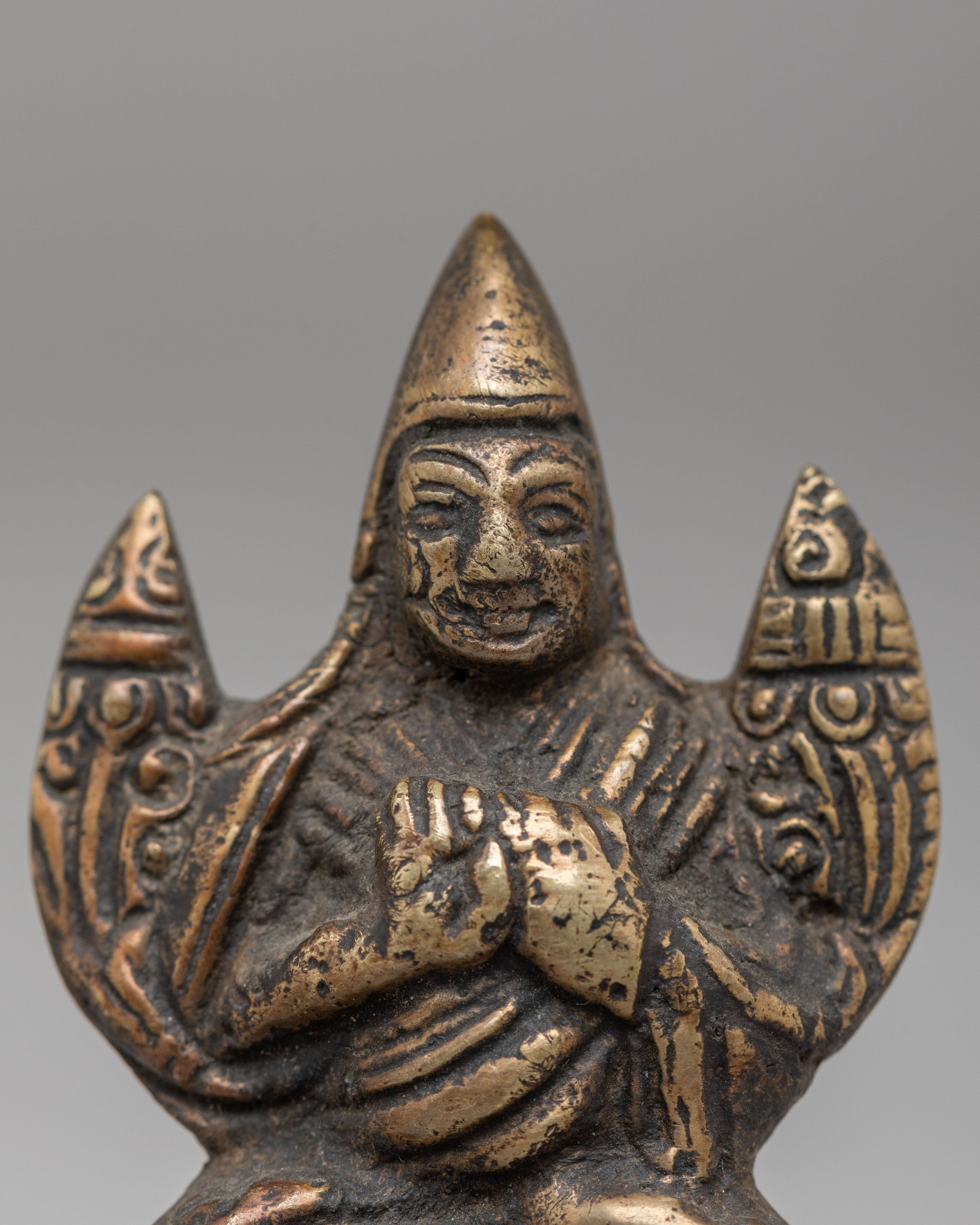 Tibetan Je Tsongkhapa Sculpture | Handcrafted Figurine for Altar Decor