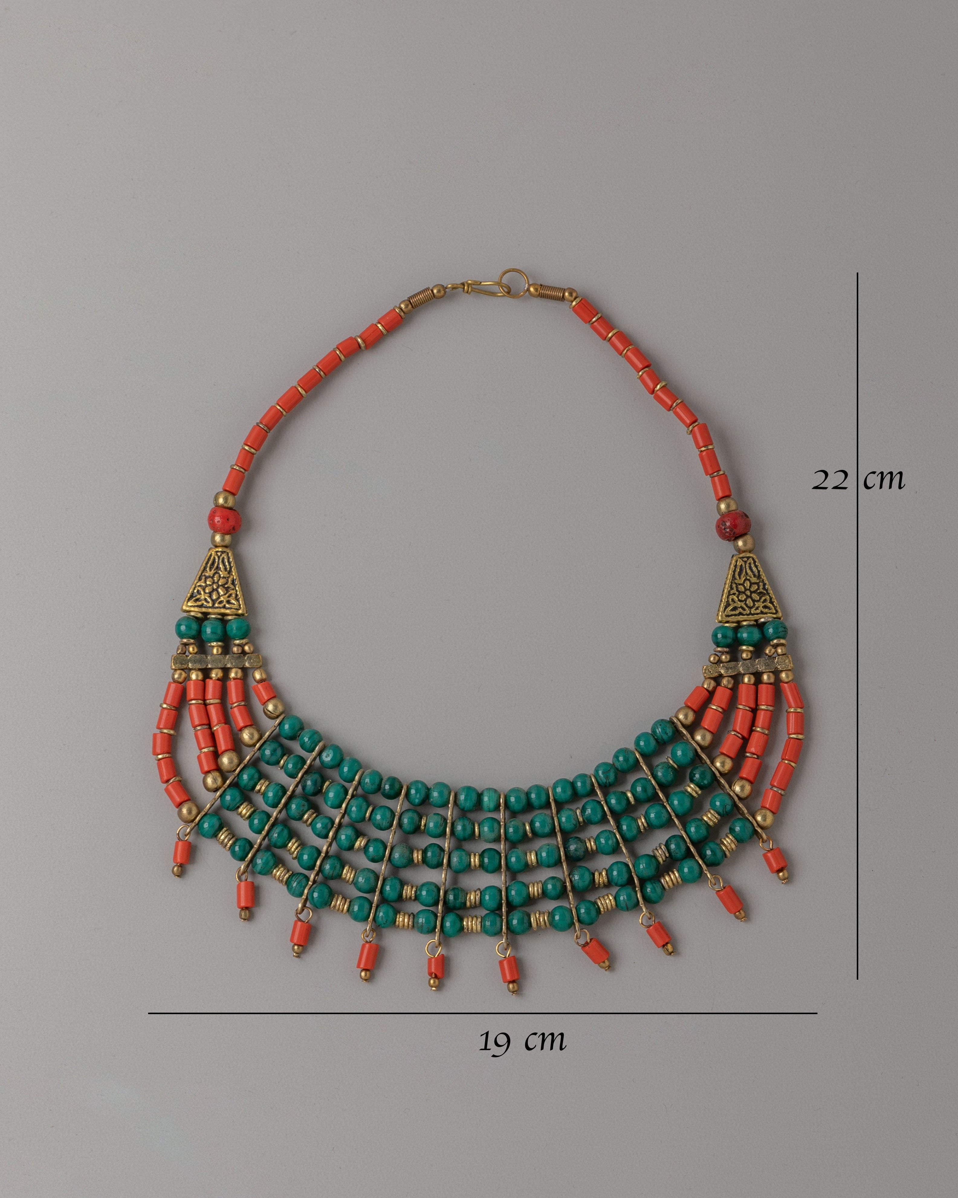 Himalayan Jewelry Necklace | Handcrafted Pendant & Beaded Chain