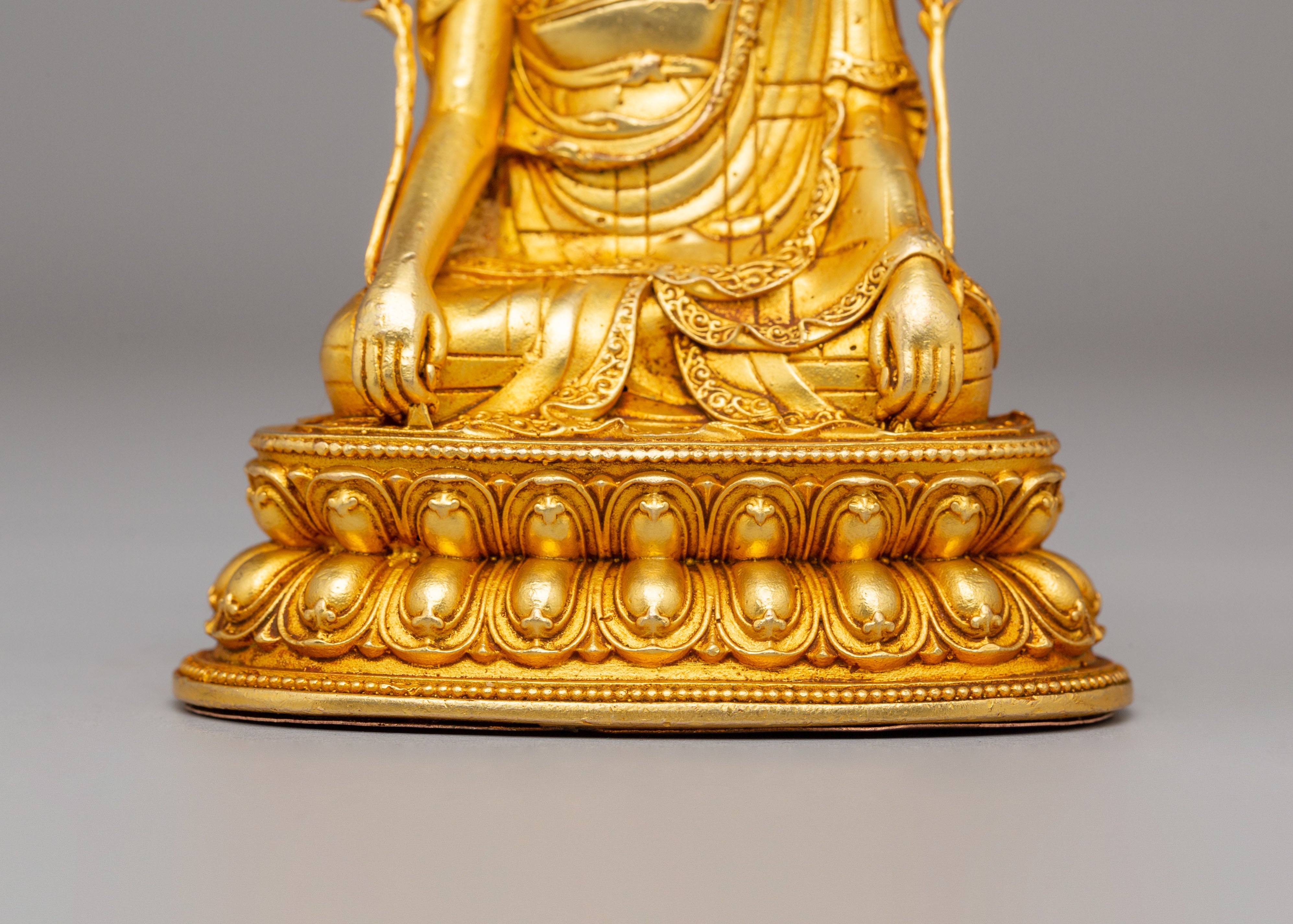Tibetan Longchenpa Statue | Sacred Buddhist Altar Sculpture