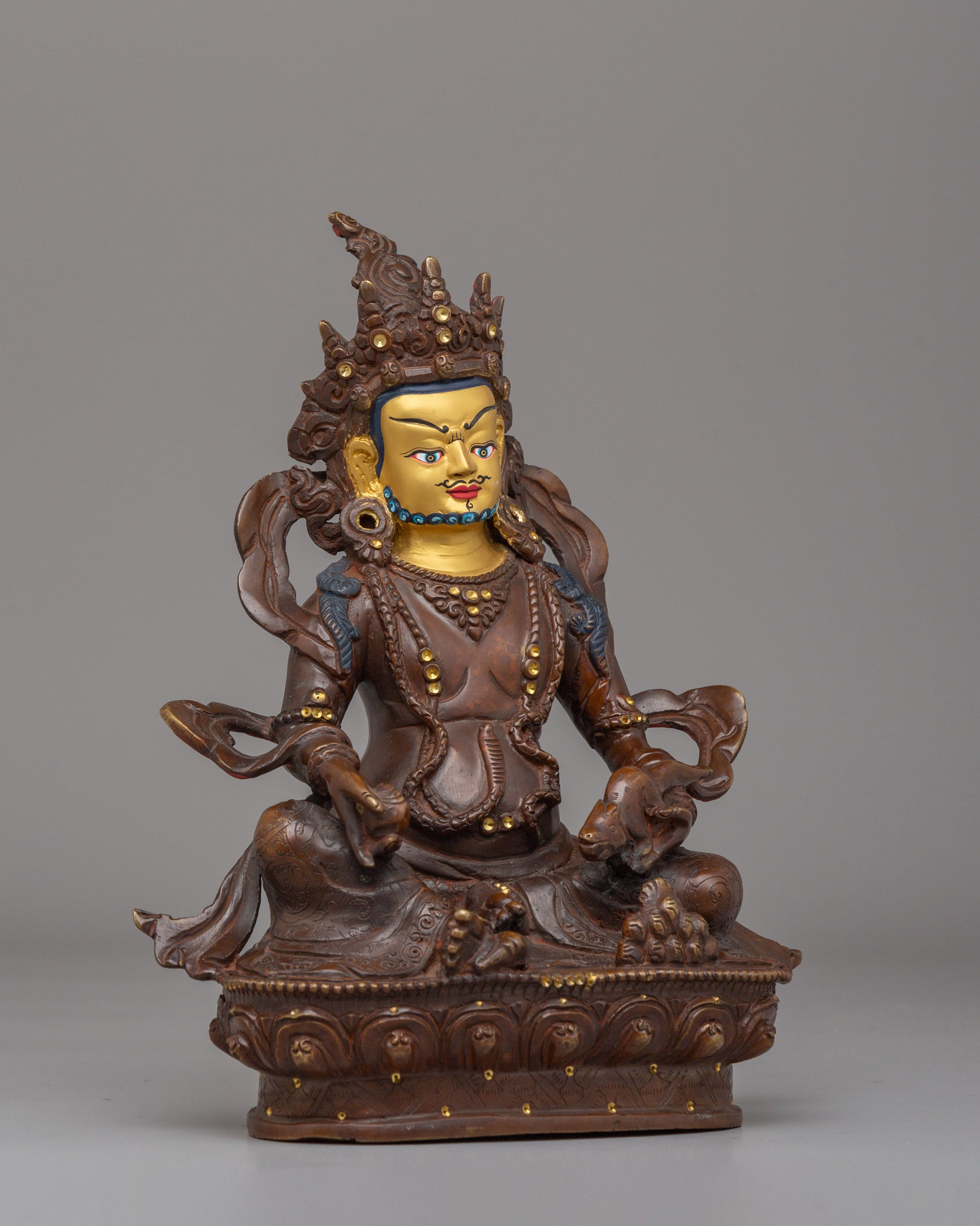 Sacred Tibetan Dzambhala Sculpture | Statue for Abundance