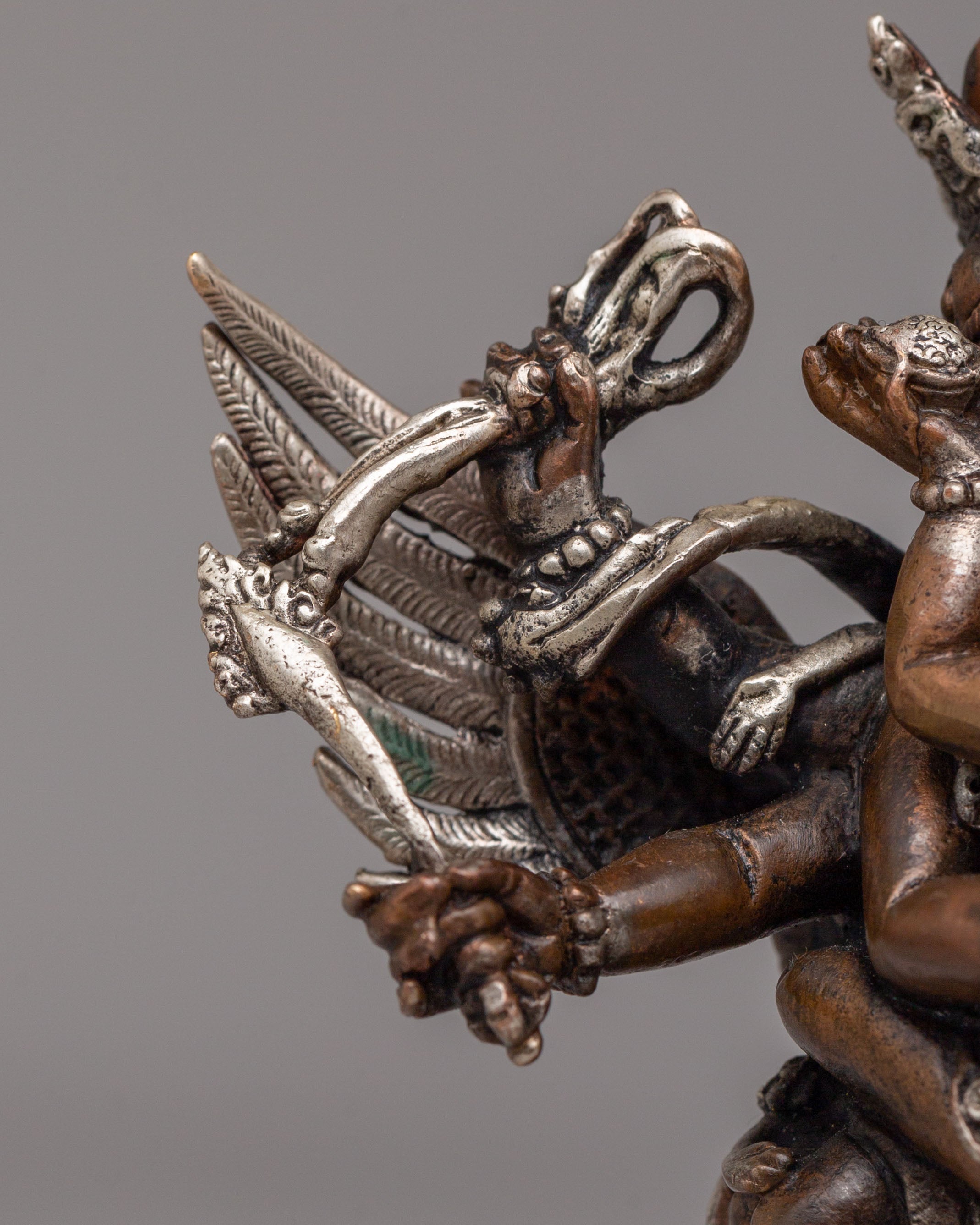 Machine Made Hayagriva with Consort Statue | Wrathful Deity Sculpture