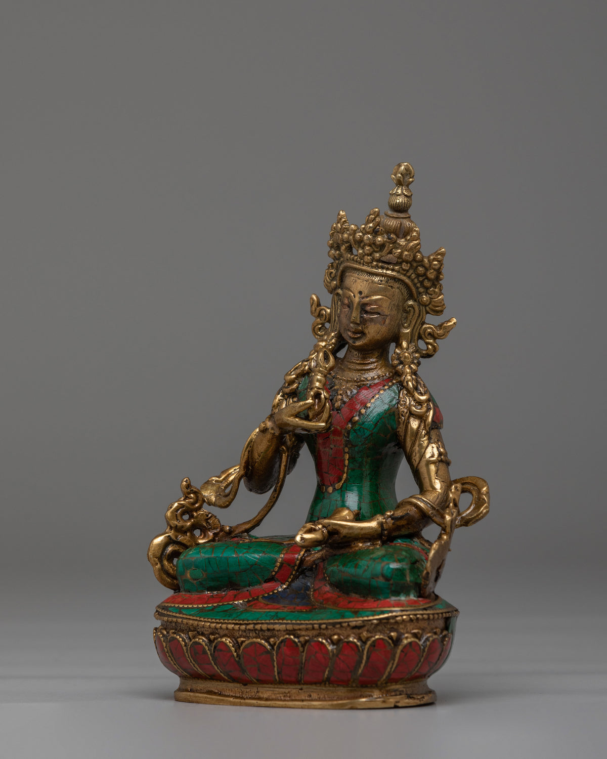 Sacred Vajrasattva Meditation Deity Statue | Traditional Buddhist Sculpture