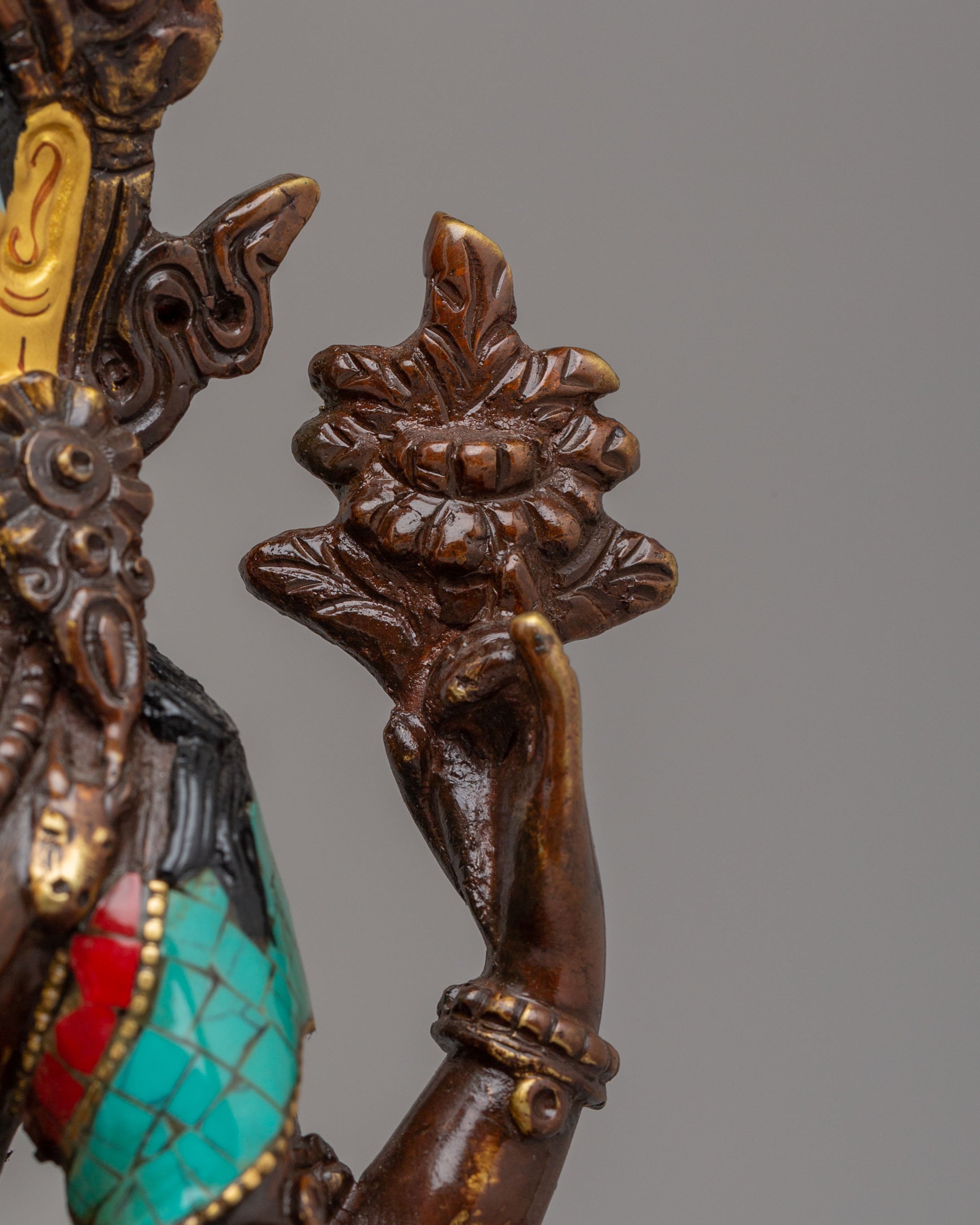 Handcrafted Chenrezig Deity Statue | Tibetan Avalokiteshvara Bodhisattva Sculpture