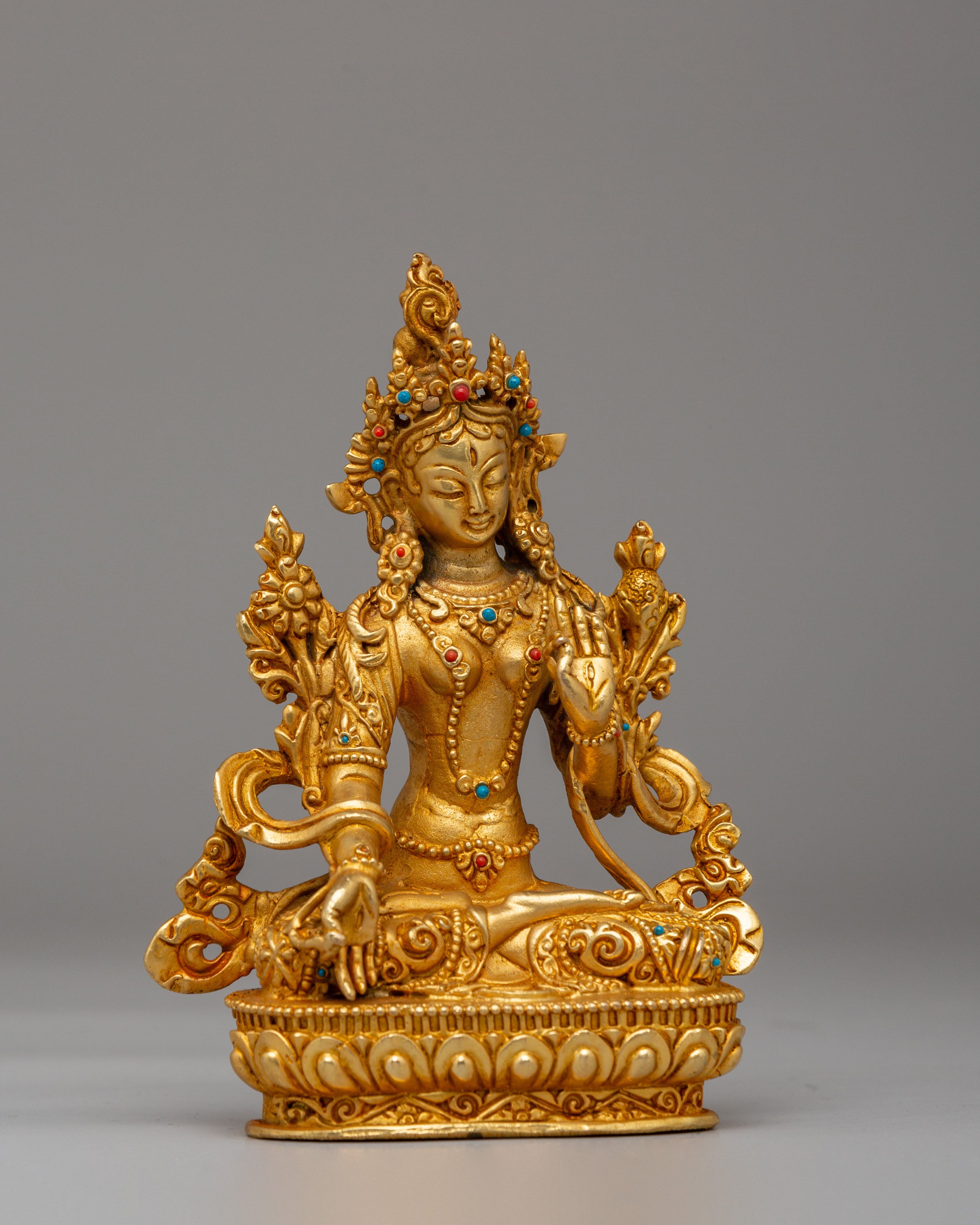 Long-Life-Deity-White-Tara-Statue | Himalayan Buddhist Artwork