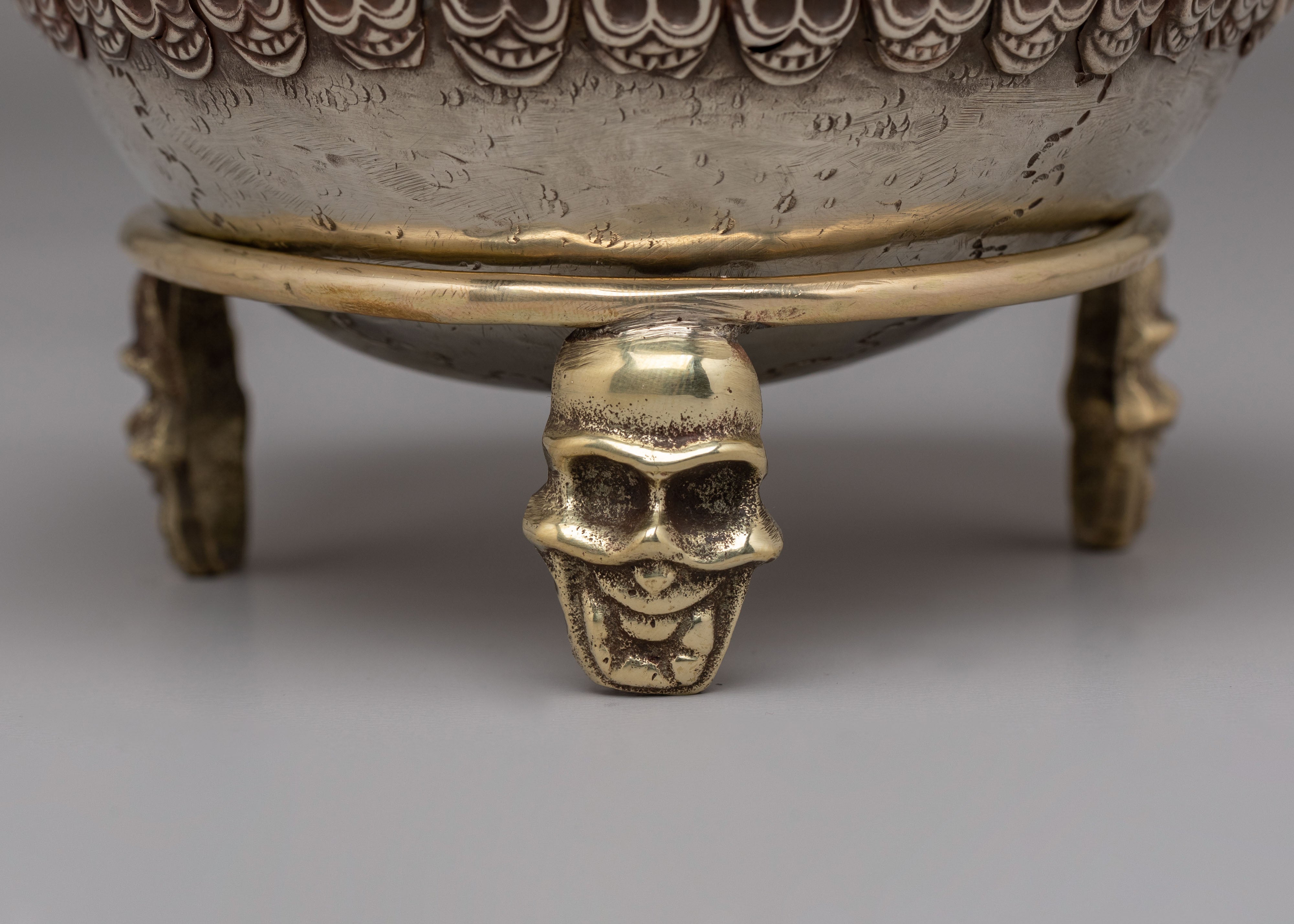 Tibetan Sacred Ritual Kapala | Handmade Skull Cup