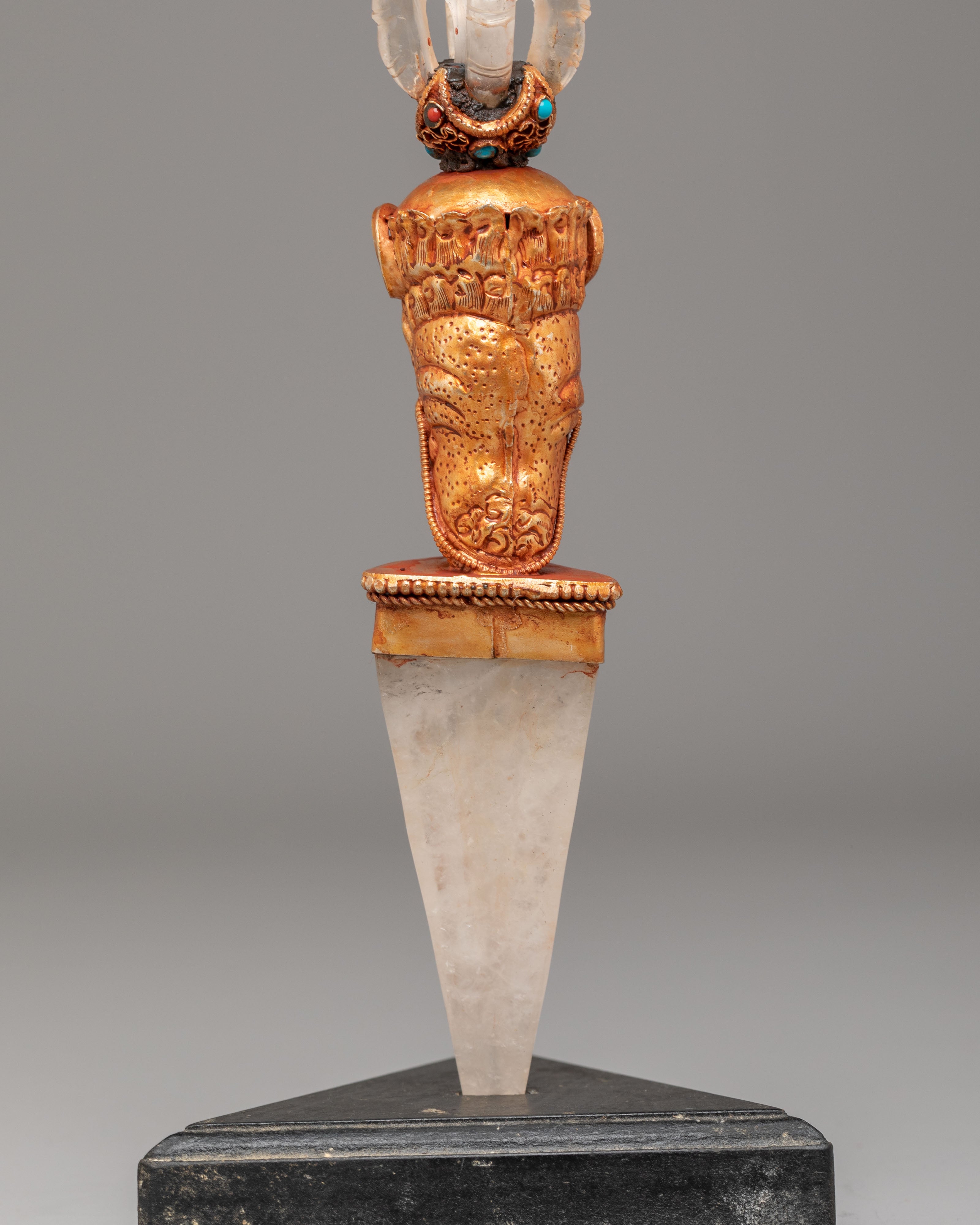 Tibetan Altar Three-Sided Phurba | A Sacred Dagger for Spiritual Ceremonies