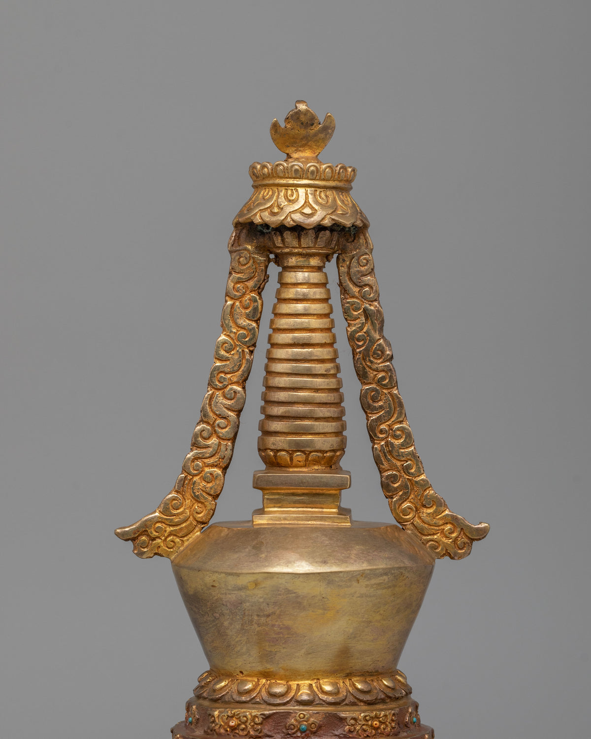 Traditional Altar Lotus Blossom Stupa | Tibetan Buddhist Decor