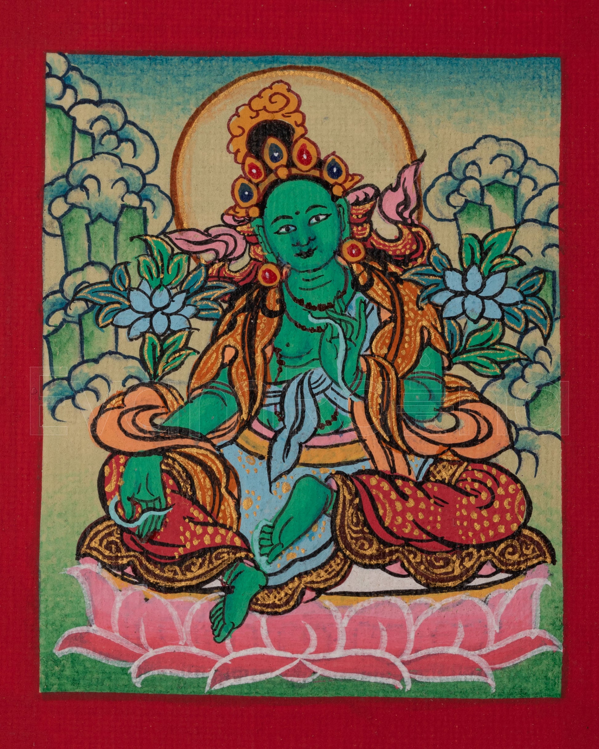 Green Tara Thangka Locket