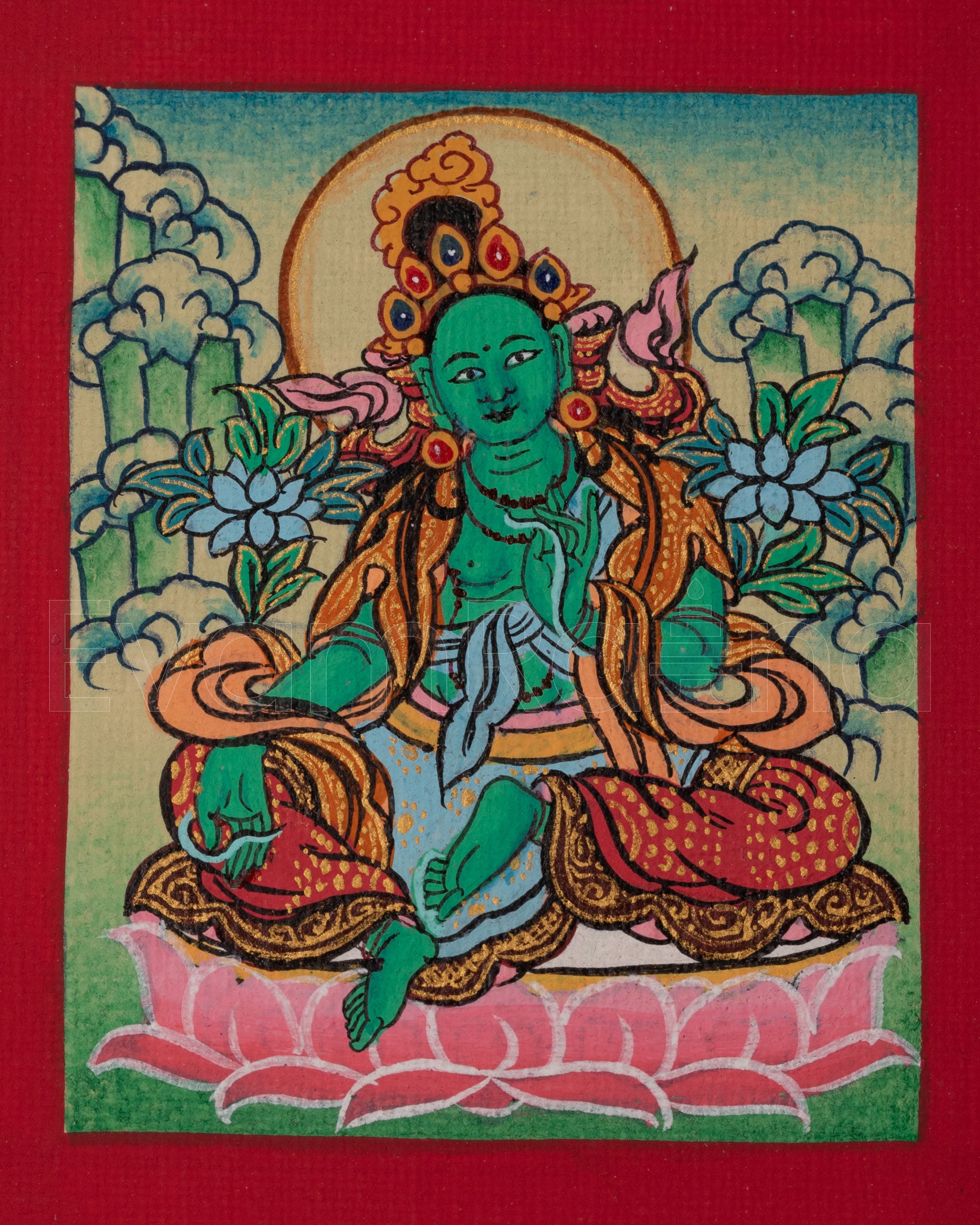 Green Tara Thangka Locket