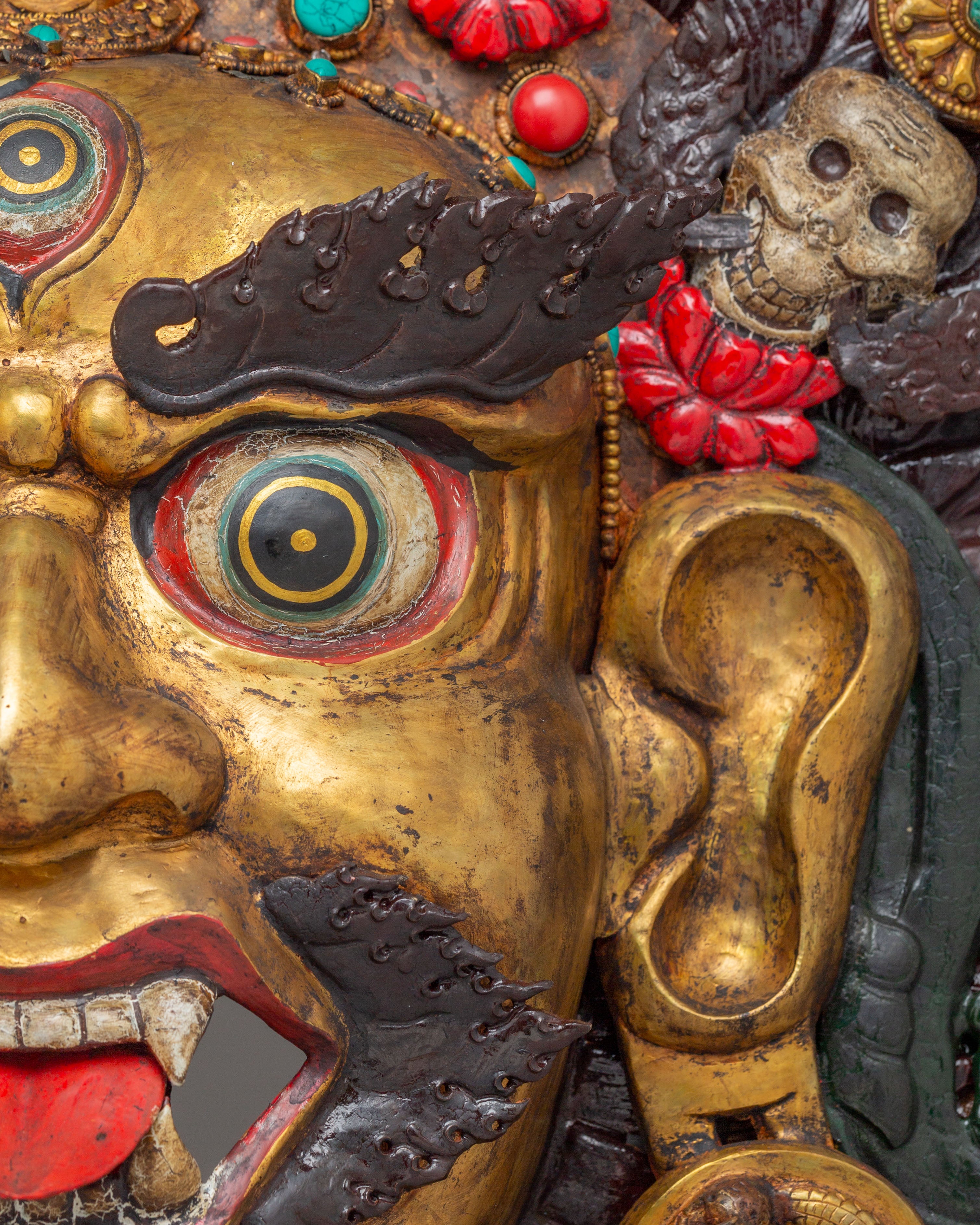 Sacred Mahakala Wall Hanging | Tibetan Wrathful Deity