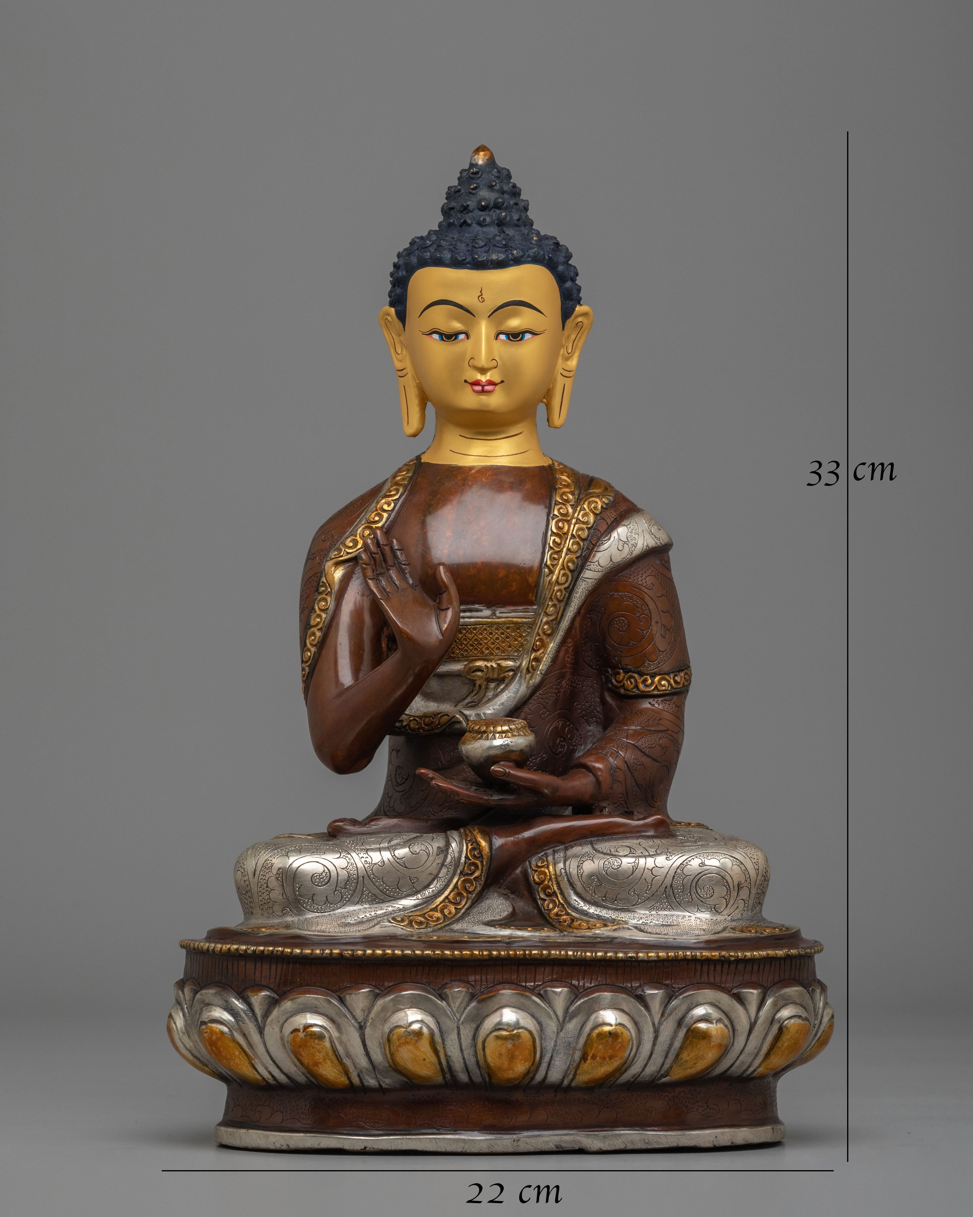 Amoghasiddhi Buddha Meditation Statue | Traditional Tibetan Artwork
