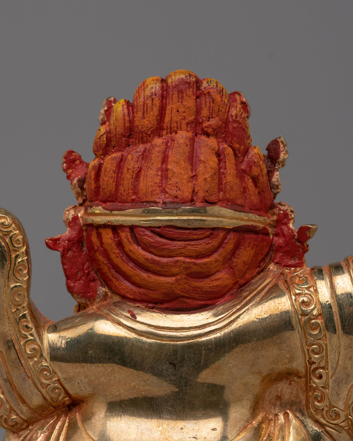 Mahakala Bergachen Wrathful Statue | Fierce Protector Deity