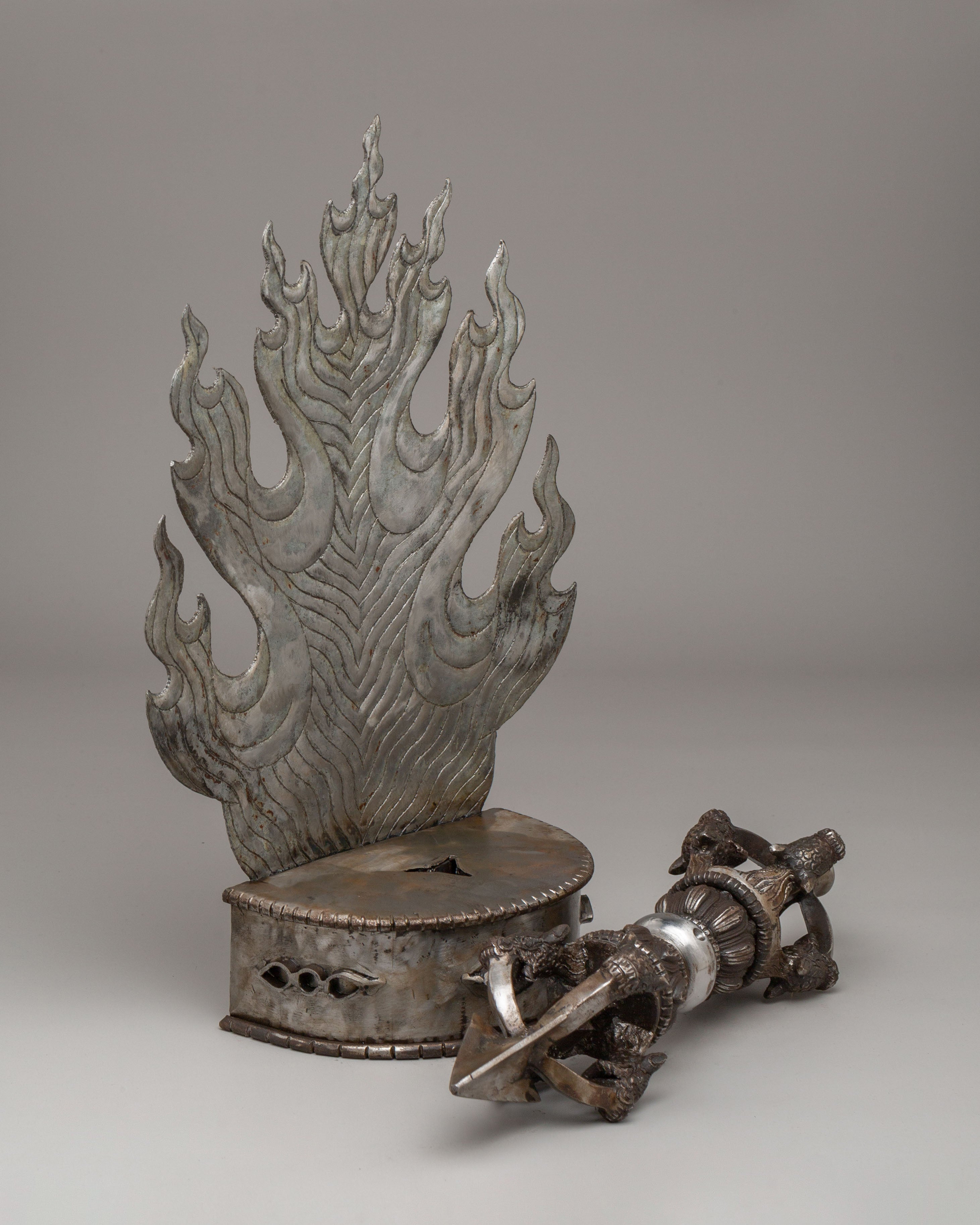 Tibetan Vajra with Flames | Spiritual Tool for Meditation & Protection