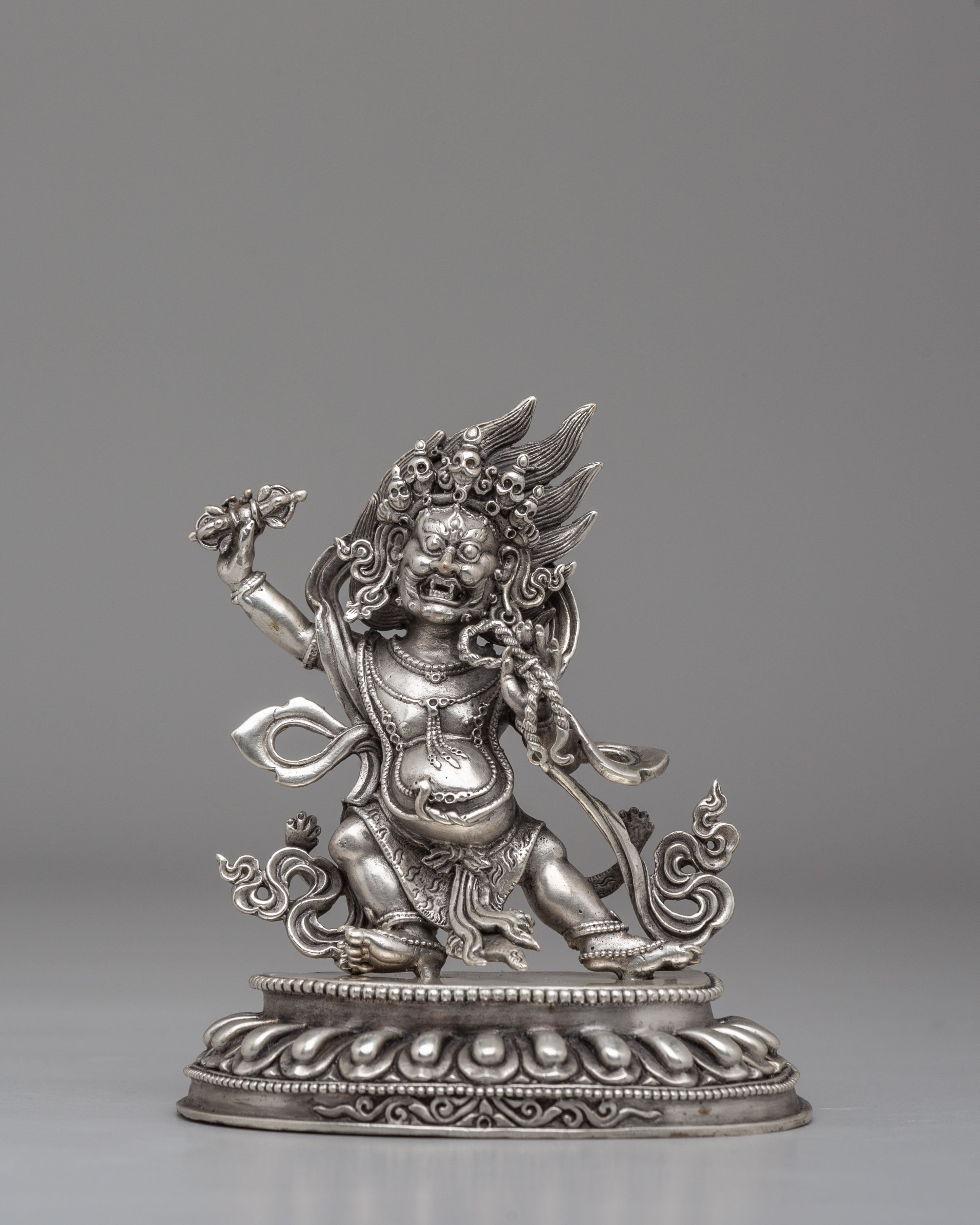 Vajrayana Protector Deity Vajrapani Statue | Sacred Buddhist Bodhisattva Sculpture
